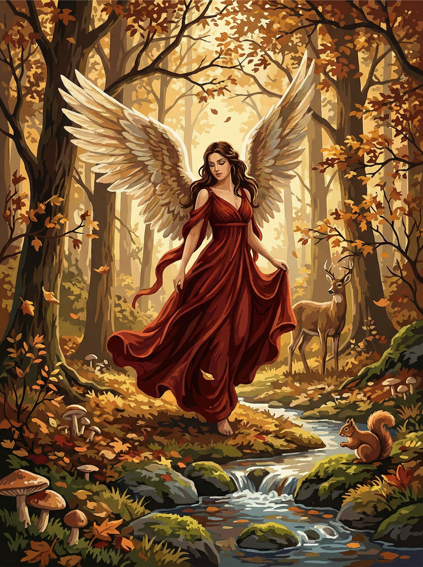 Autumn Forest Angel (Diamond Painting) Diamond Painting kit