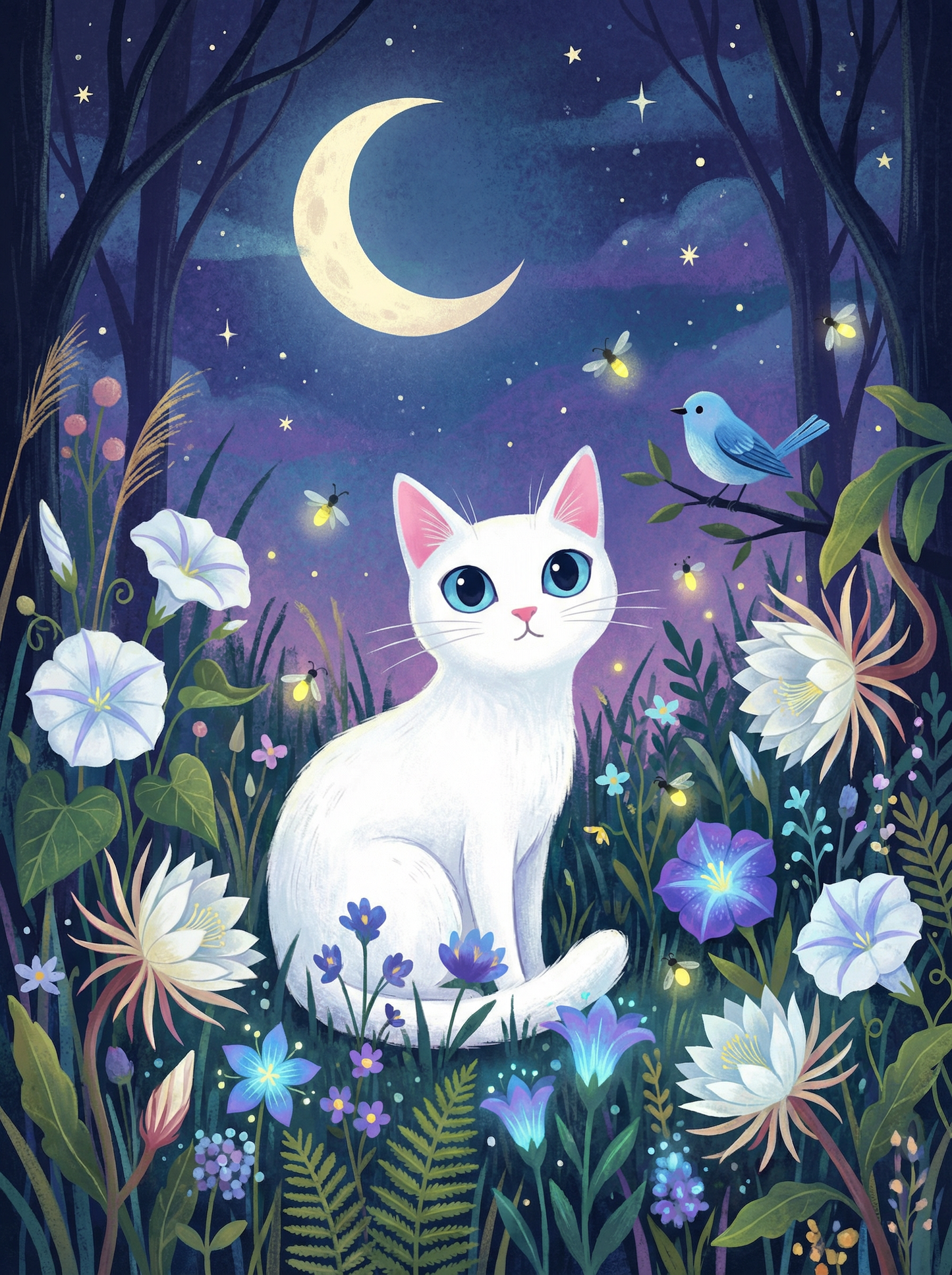 Moonlit Garden Whiskers (Diamond Painting) Diamond Painting kit