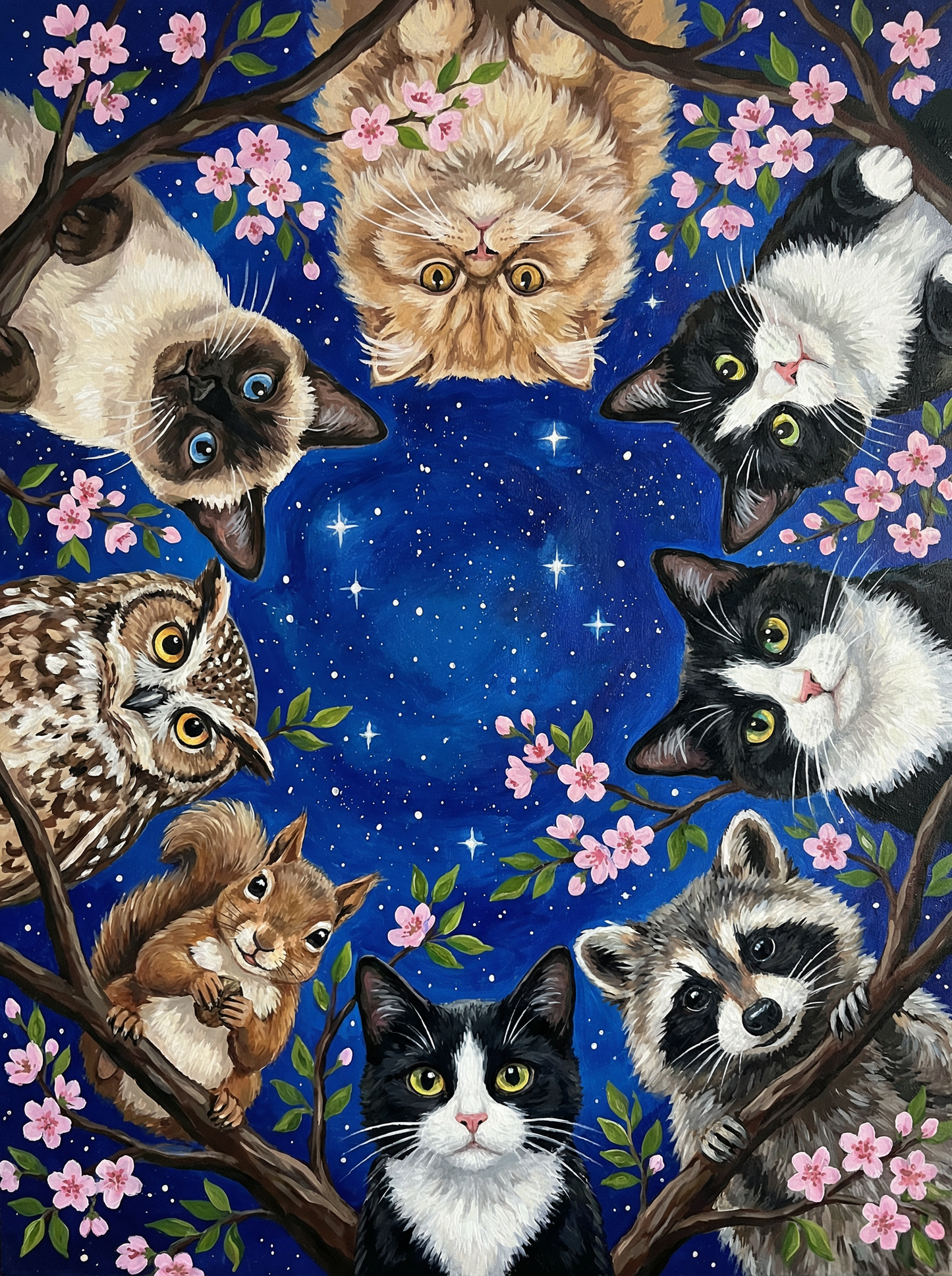 Midnight Forest Friends (Diamond Painting)