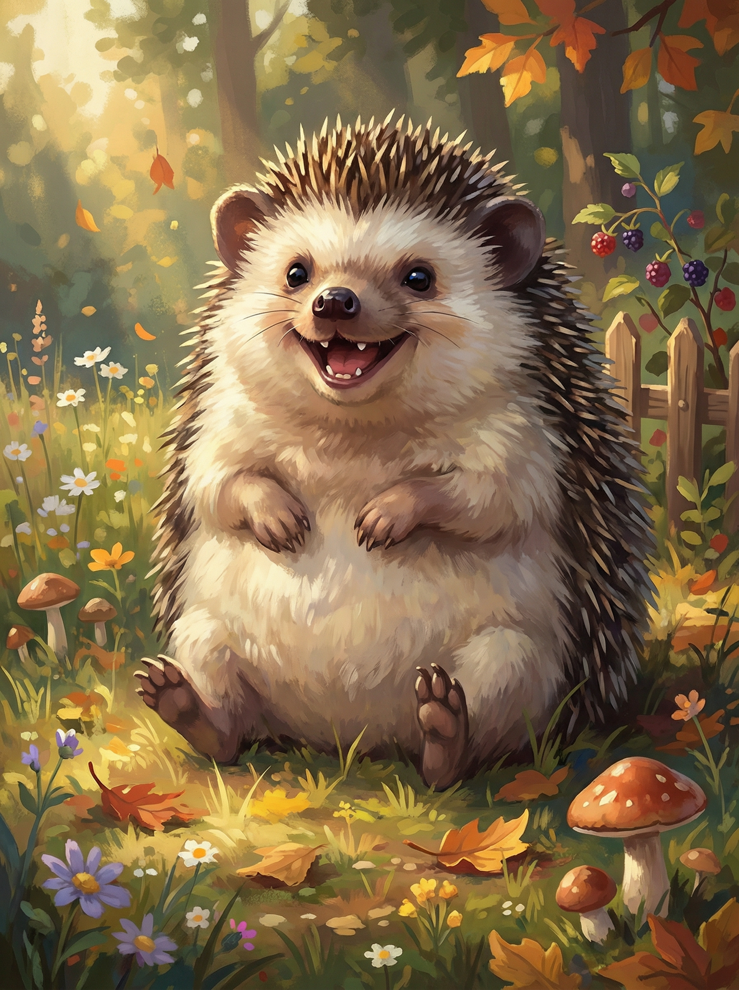 Autumn Hedgehog Delight (Diamond Painting) Diamond Painting kit
