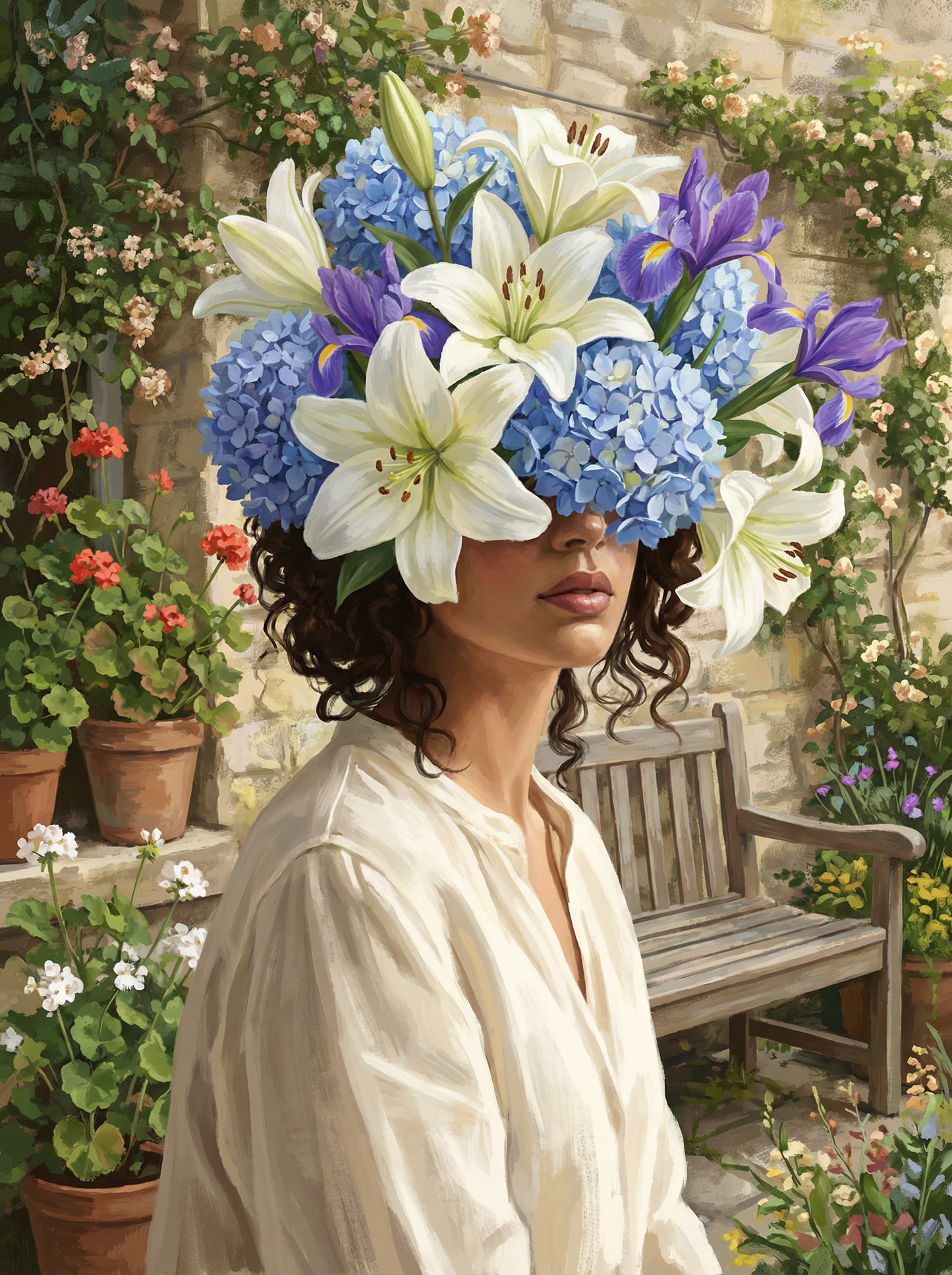 Hydrangea Lily Whisper (Diamond Painting) Diamond Painting kit