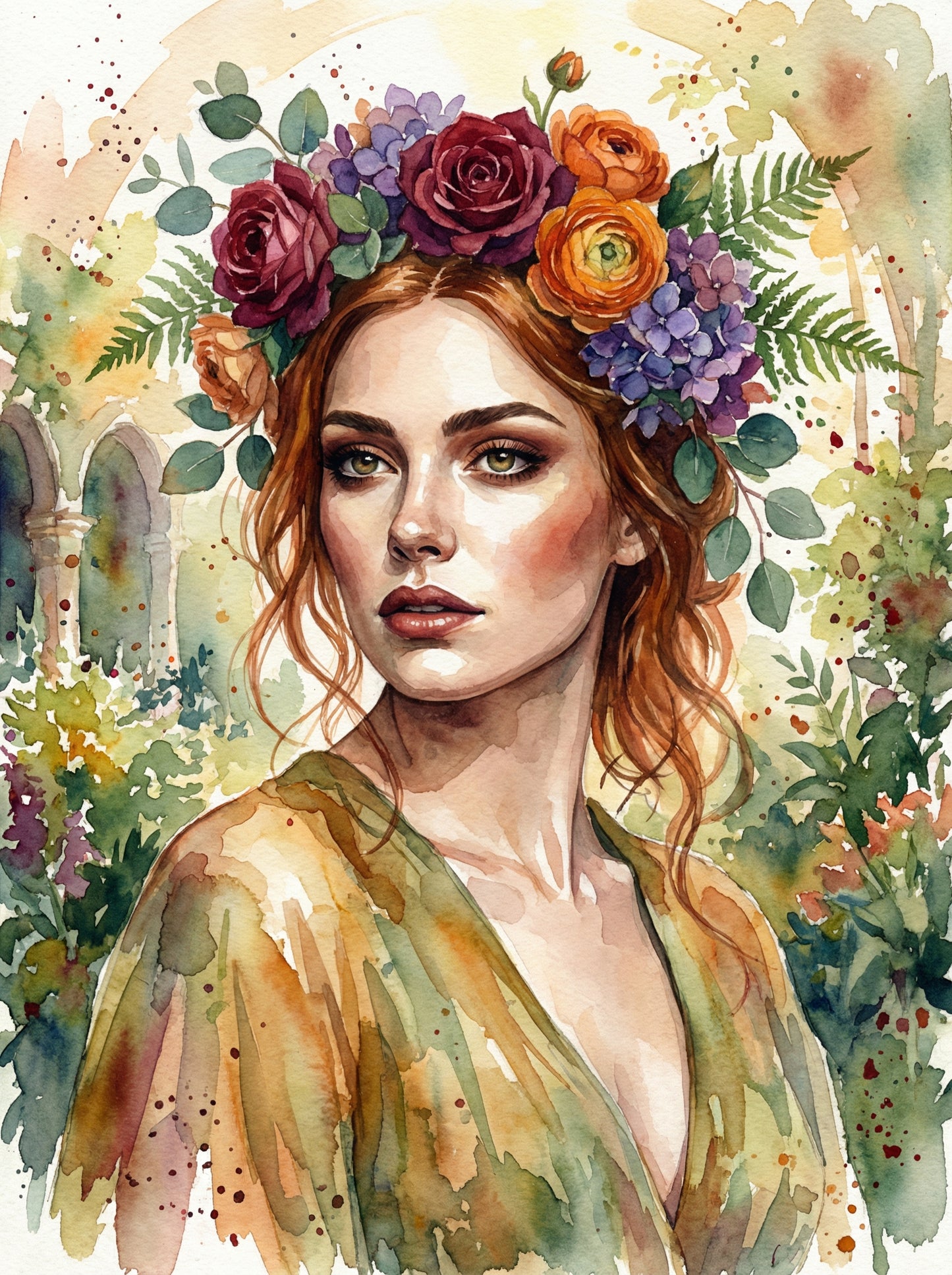 Wildflower Crown Portrait (Diamond Painting) Diamond Painting kit