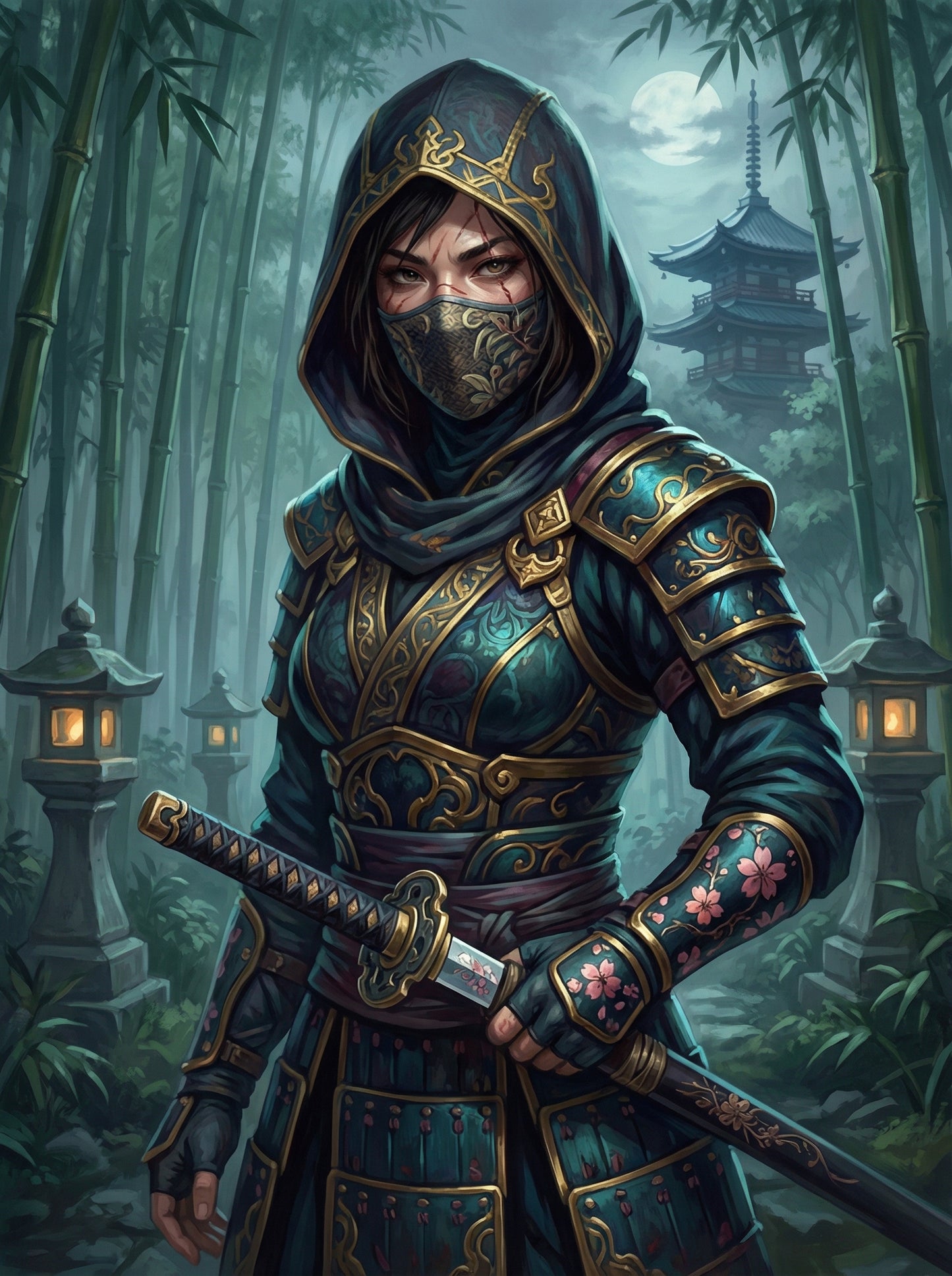 Bamboo Shadow Ronin (Diamond Painting)