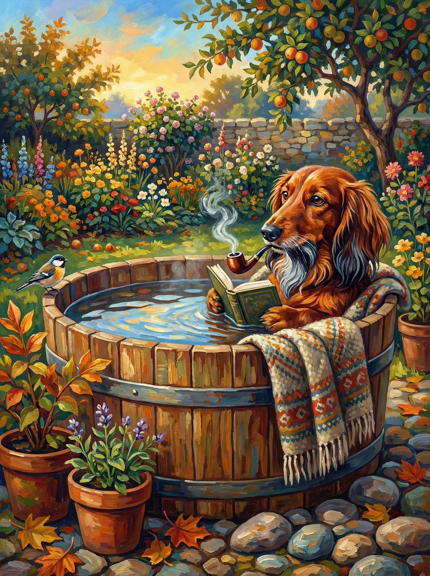 Scholar of the Garden Tub (Diamond Painting) Diamond Painting kit