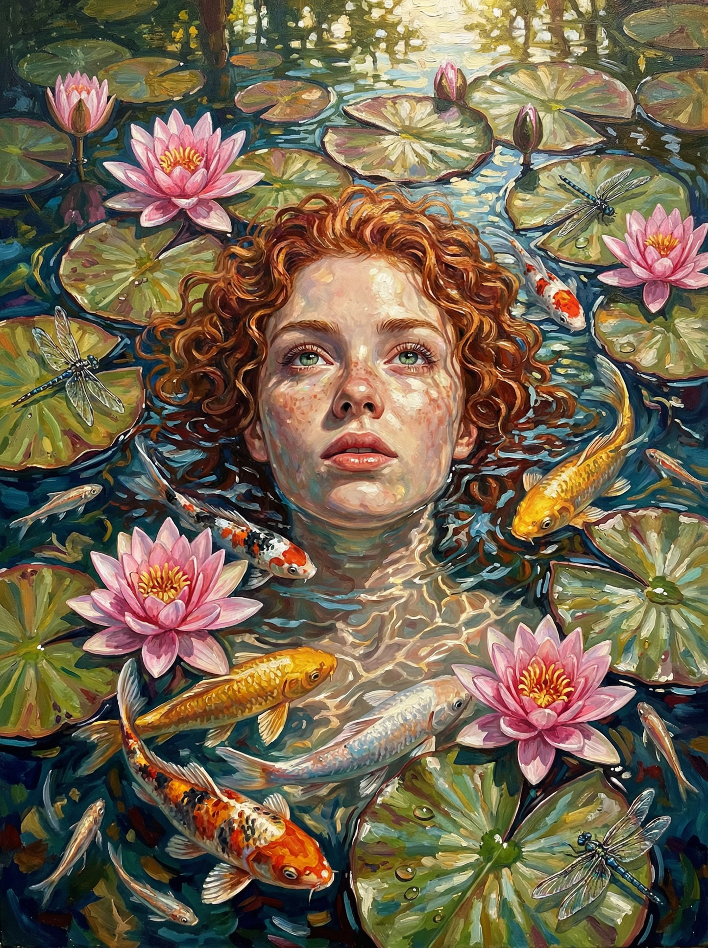 Lotus Pond Dreams (100 Color Diamond Painting) Diamond Painting kit