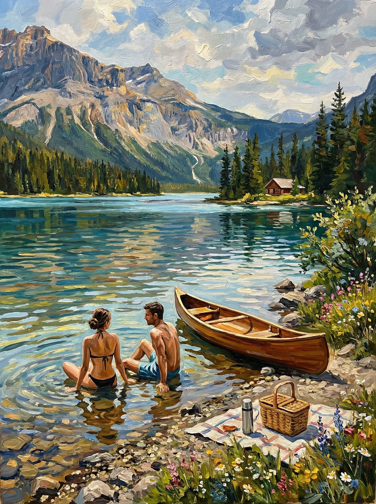 Alpine Canoe Escape (Diamond Painting) Diamond Painting kit