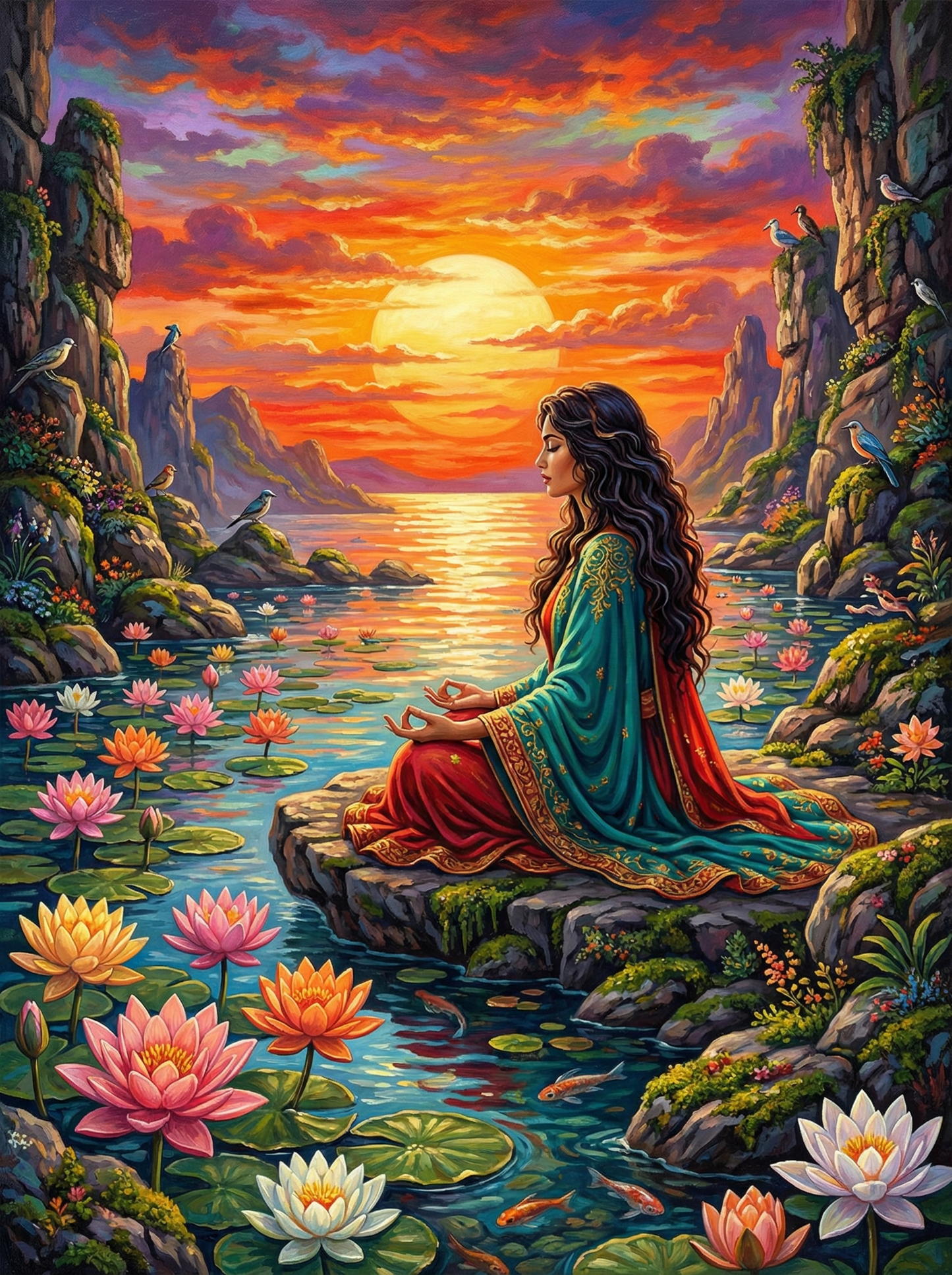 Serenity at Sunset (100 Color Diamond Painting) Diamond Painting kit