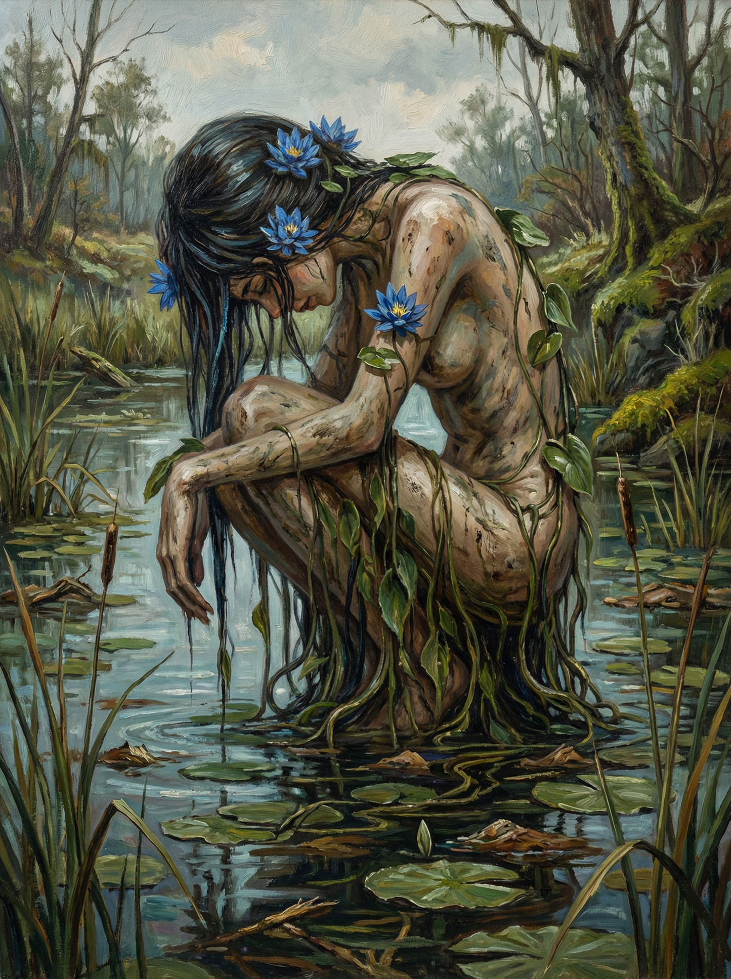 Marshborn Blue Lotus (Diamond Painting) Diamond Painting kit