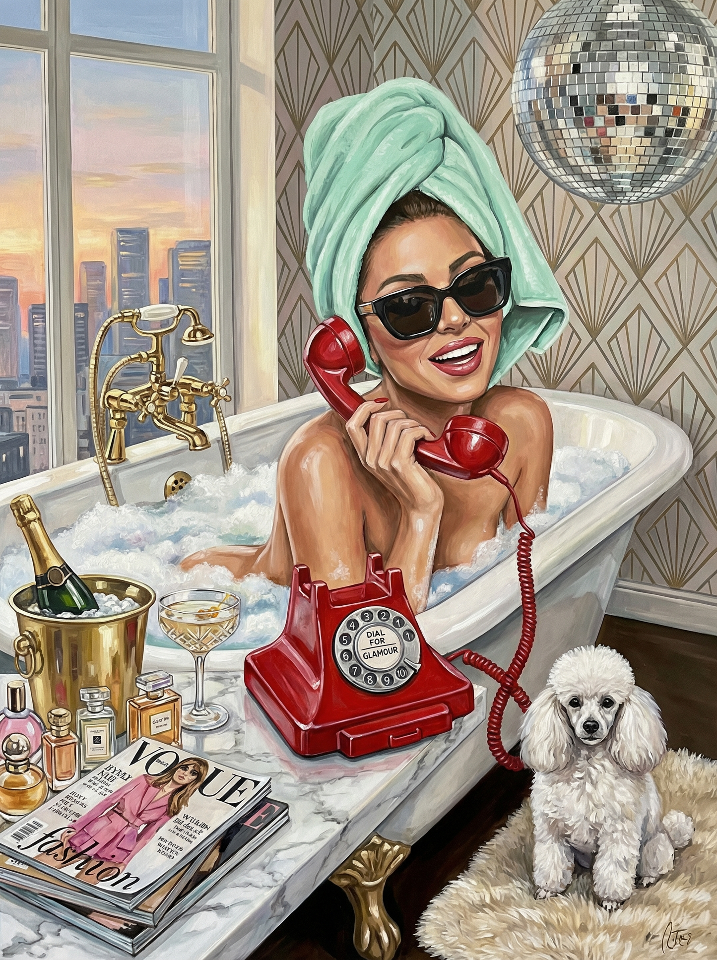 Glamour Bathtub Hotline (Diamond Painting)