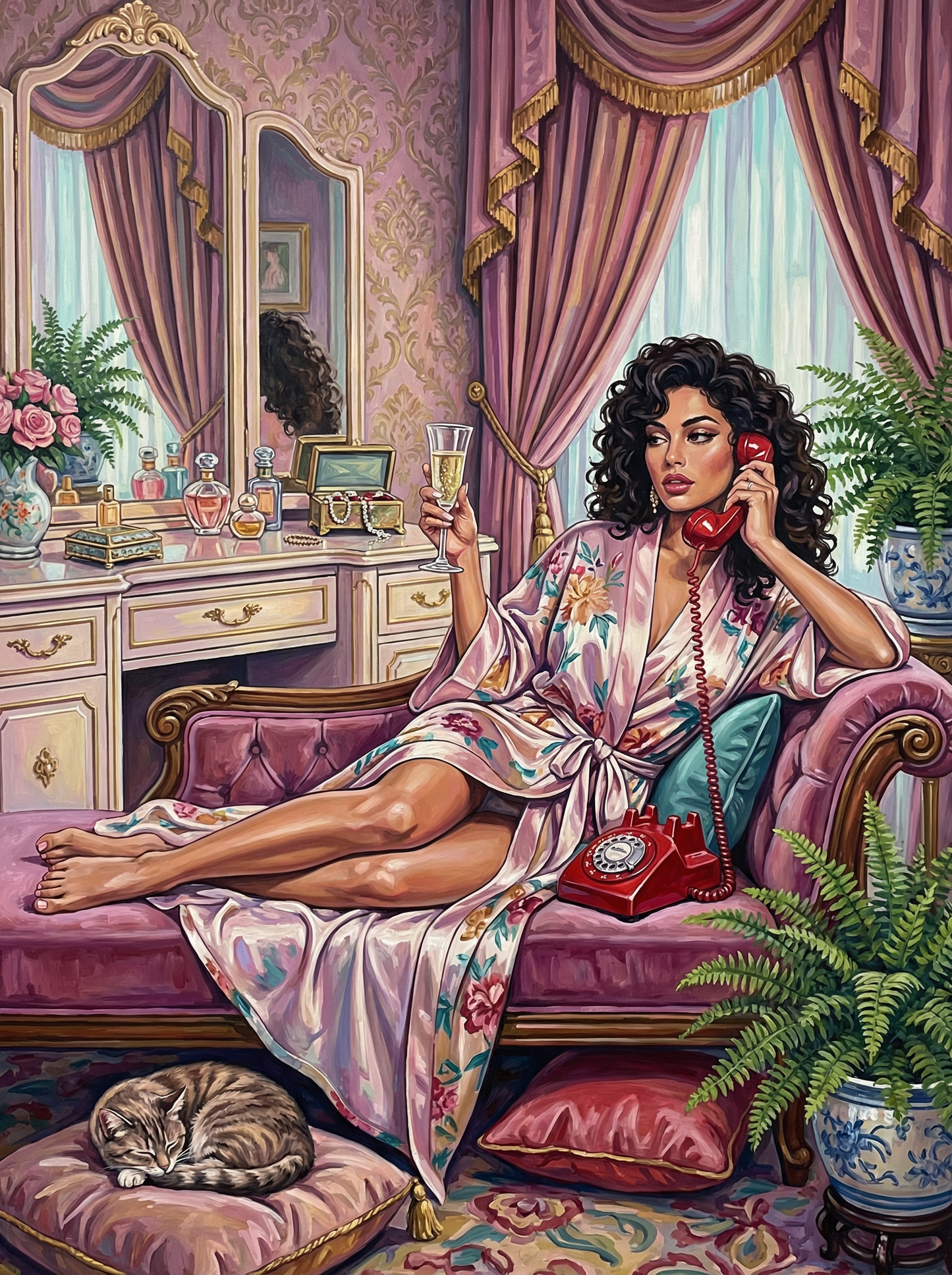 Velvet Phone Affair (Diamond Painting) Diamond Painting kit