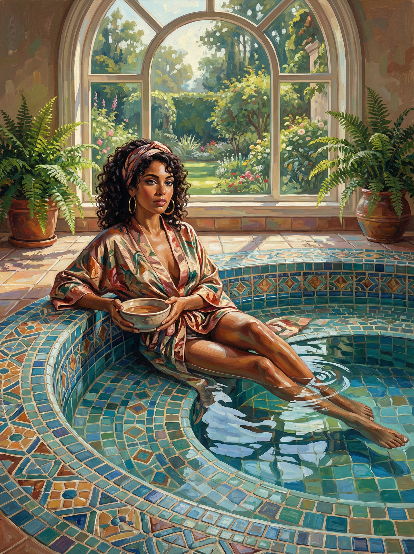 Garden Pool Retreat (100 Color Diamond Painting) Diamond Painting kit