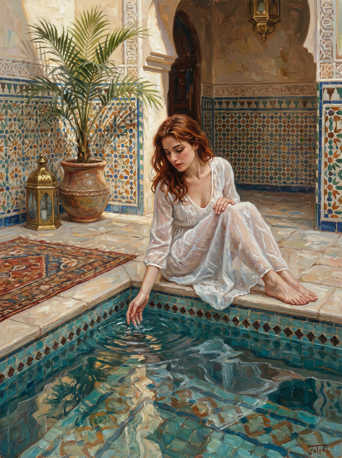 Moroccan Pool Reverie (Diamond Painting) Diamond Painting kit