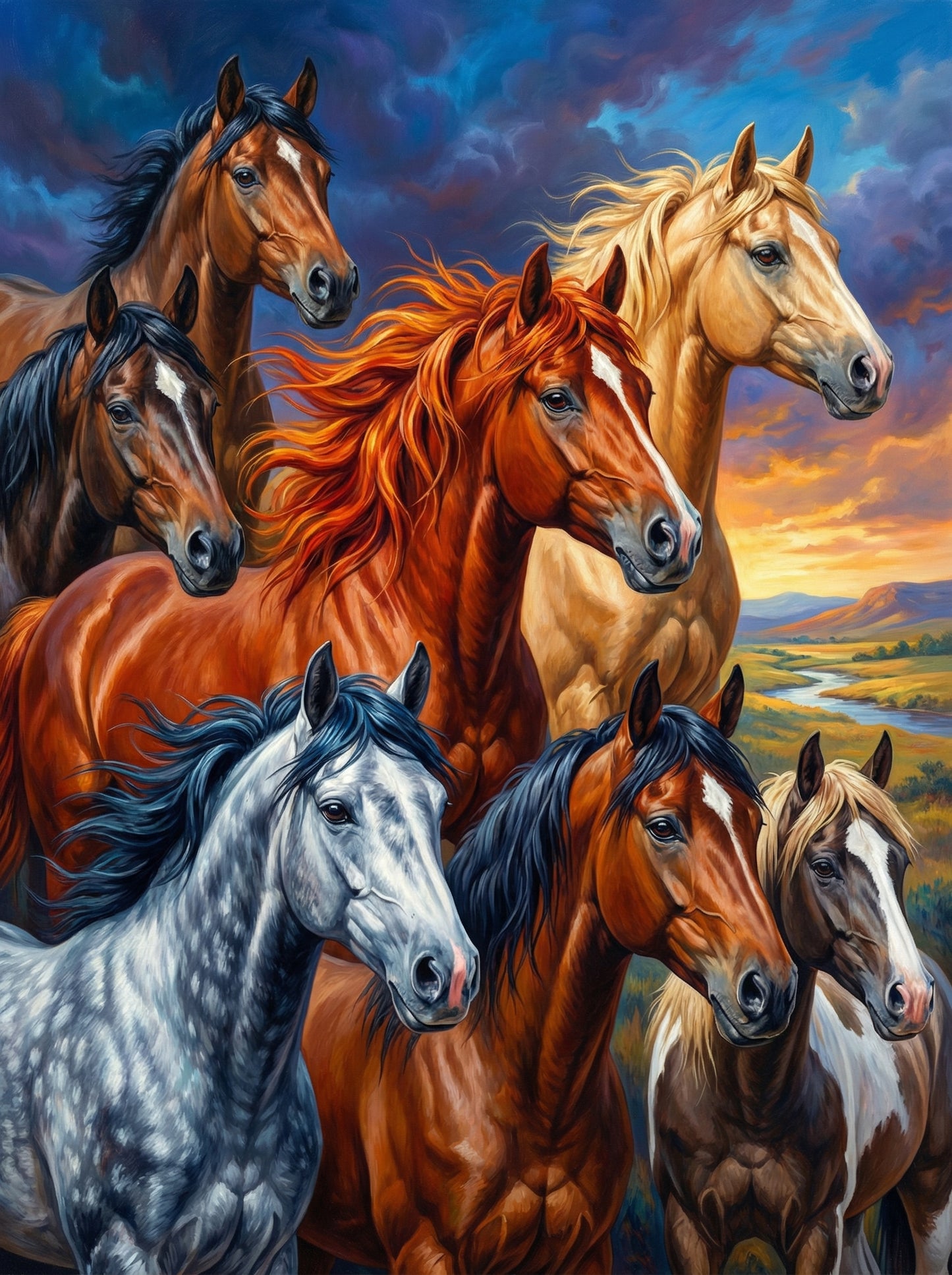 Golden Prairie Seven (Diamond Painting) Diamond Painting kit