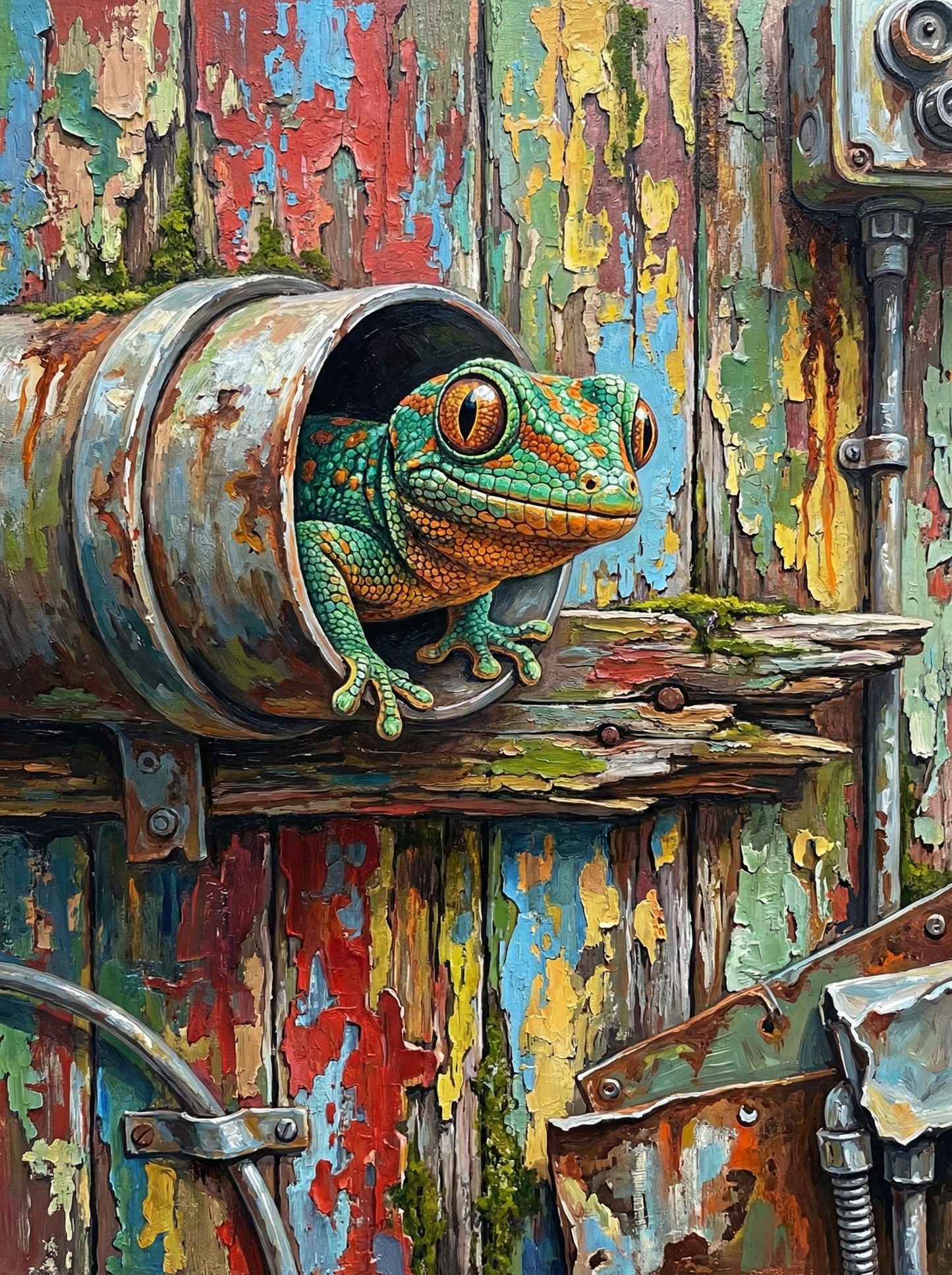 Rustic Pipe Treefrog (Diamond Painting) Diamond Painting kit