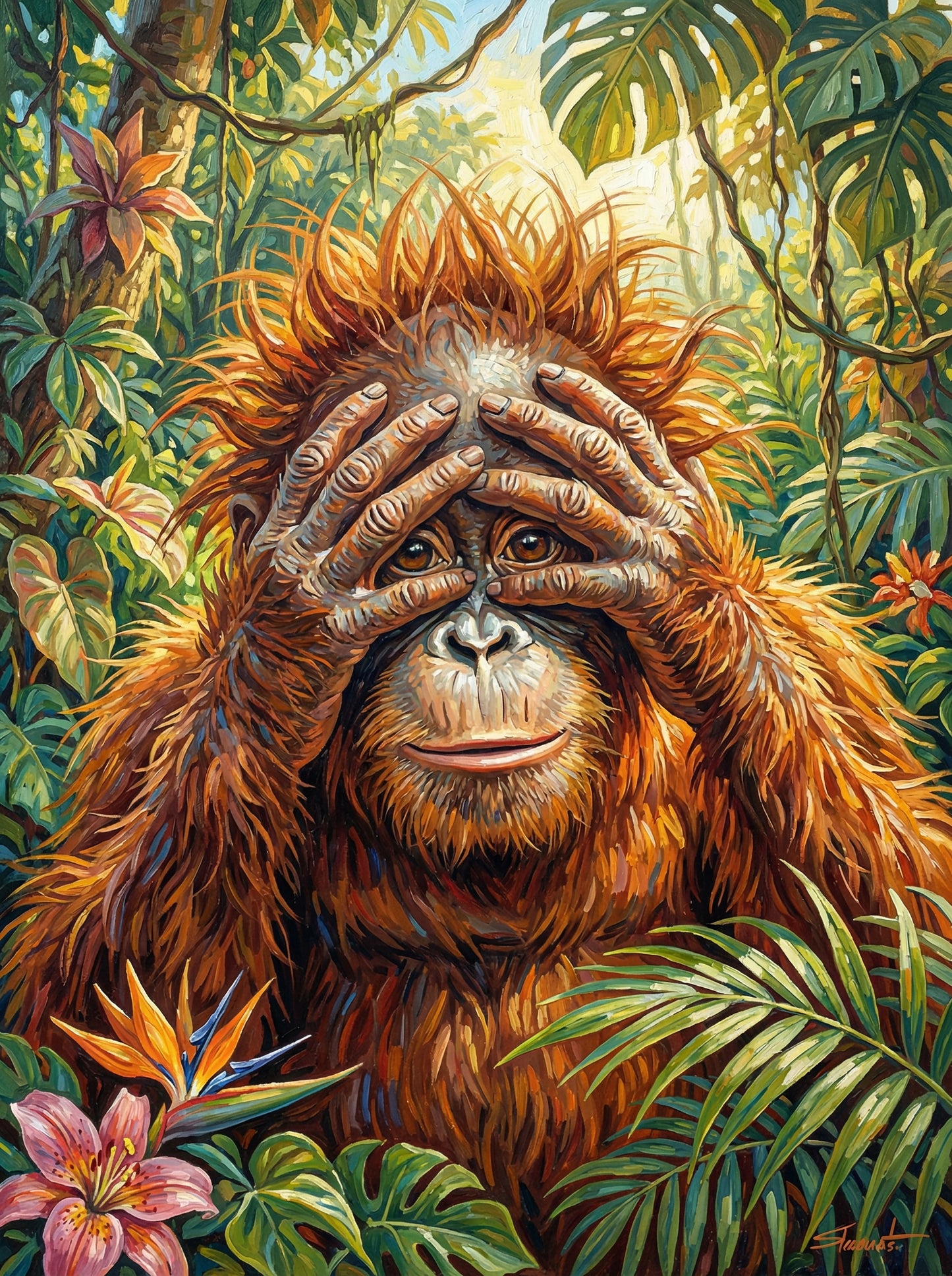Jungle Peekaboo Spirit (Diamond Painting) Diamond Painting kit