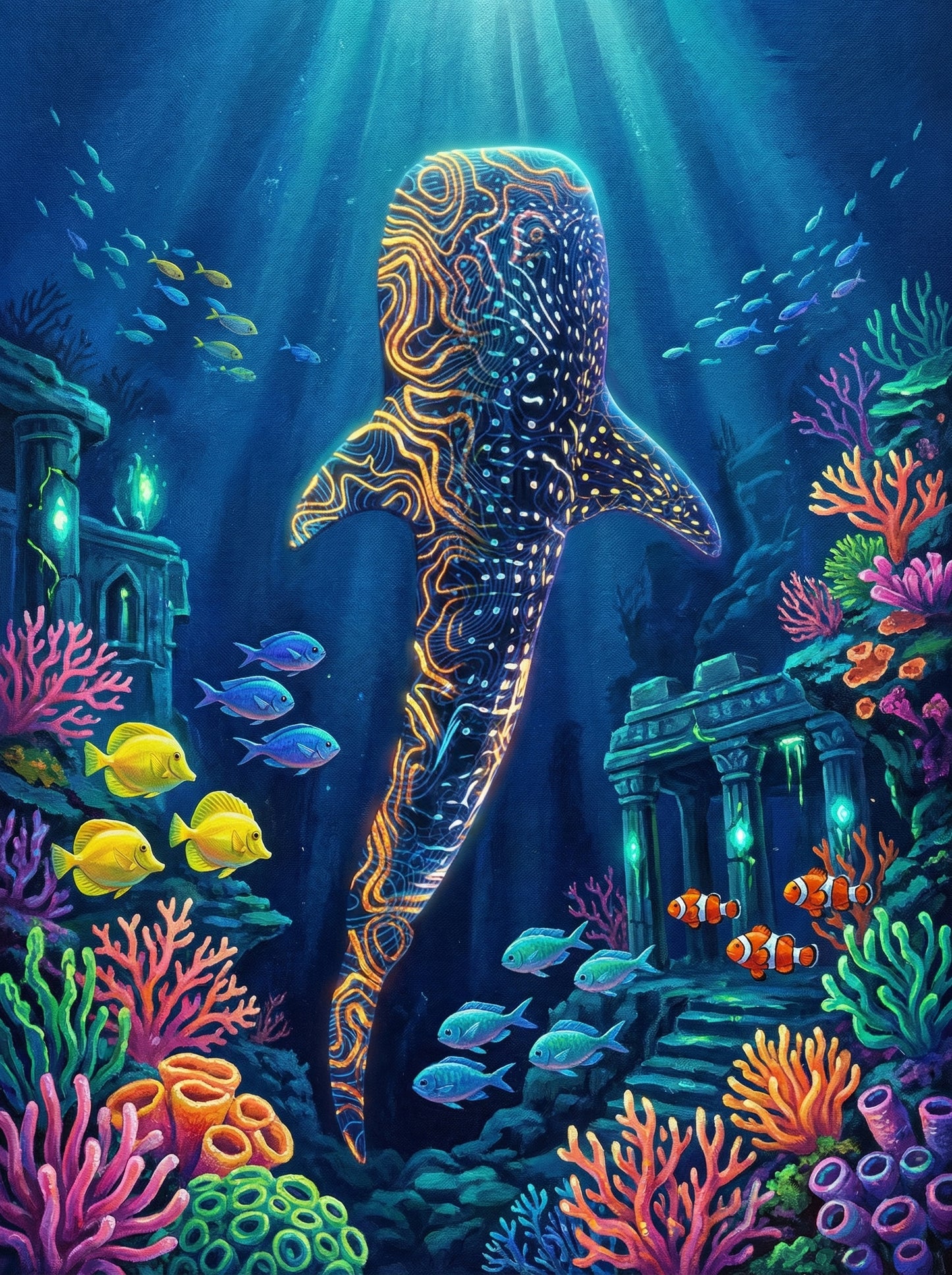 Luminous Reef Guardian (100 Color Diamond Painting)