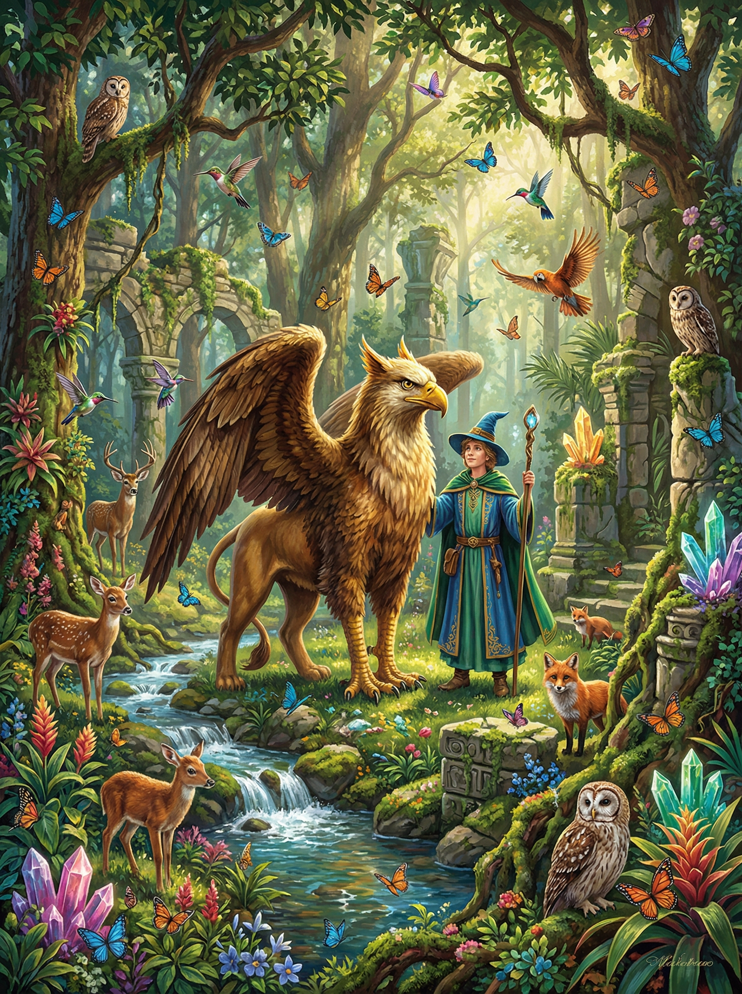 Mystic Forest Griffin (Diamond Painting) Diamond Painting kit
