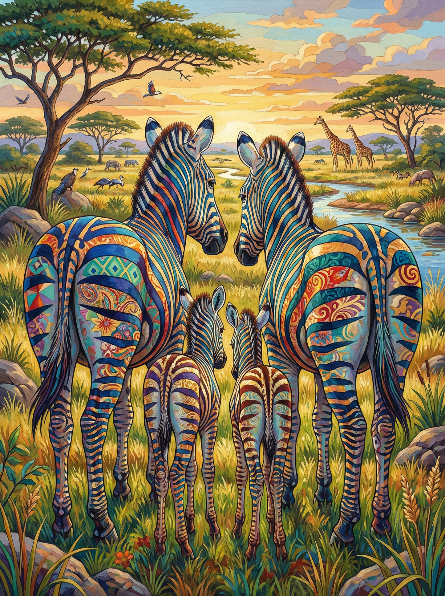 Savannah Zebra Harmony (Diamond Painting) Diamond Painting kit
