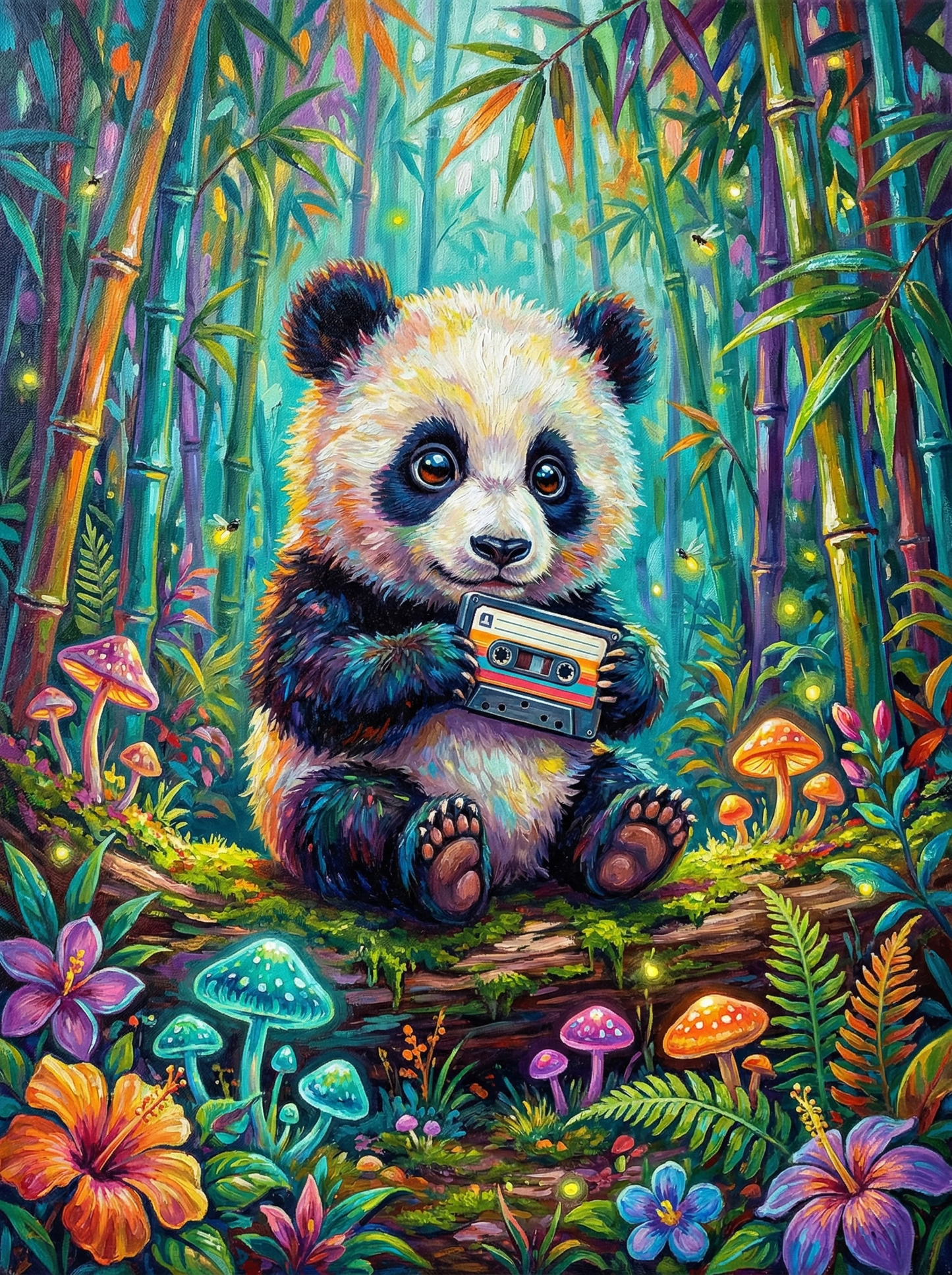Bamboo Panda Beats (Diamond Painting) Diamond Painting kit