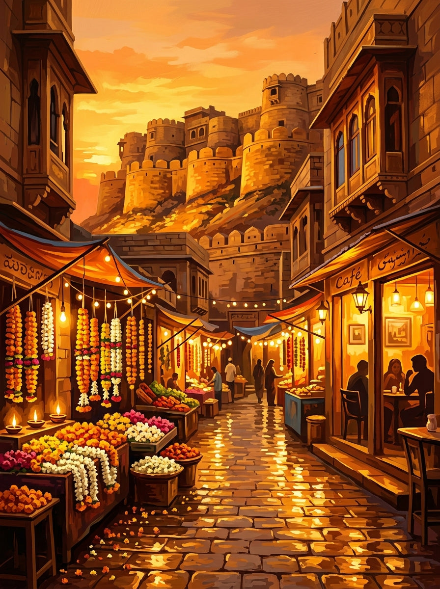 Jaisalmer Golden Fort Clean (150 Color Diamond Painting)