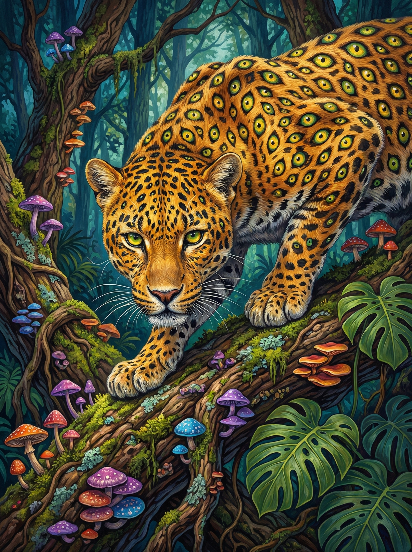 Jungle Leopard Wildlife (100 Color Diamond Painting) Diamond Painting kit