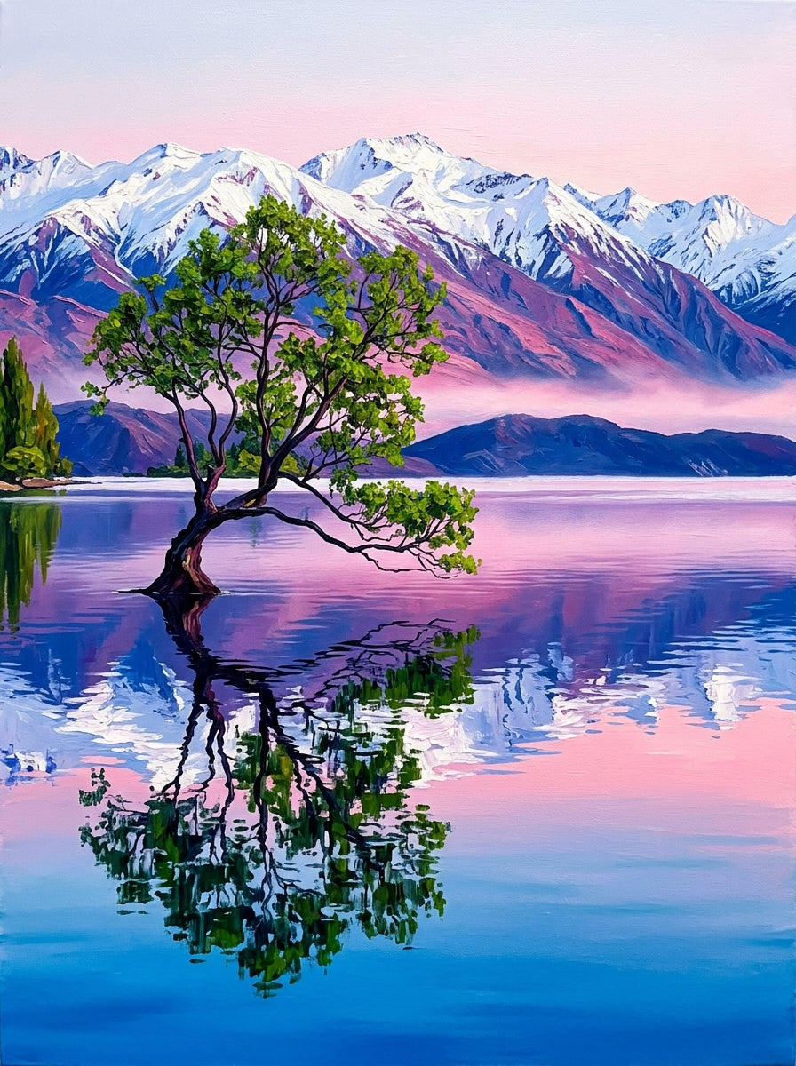 Lake Wanaka Dawn Documentary (150 Color Diamond Painting)