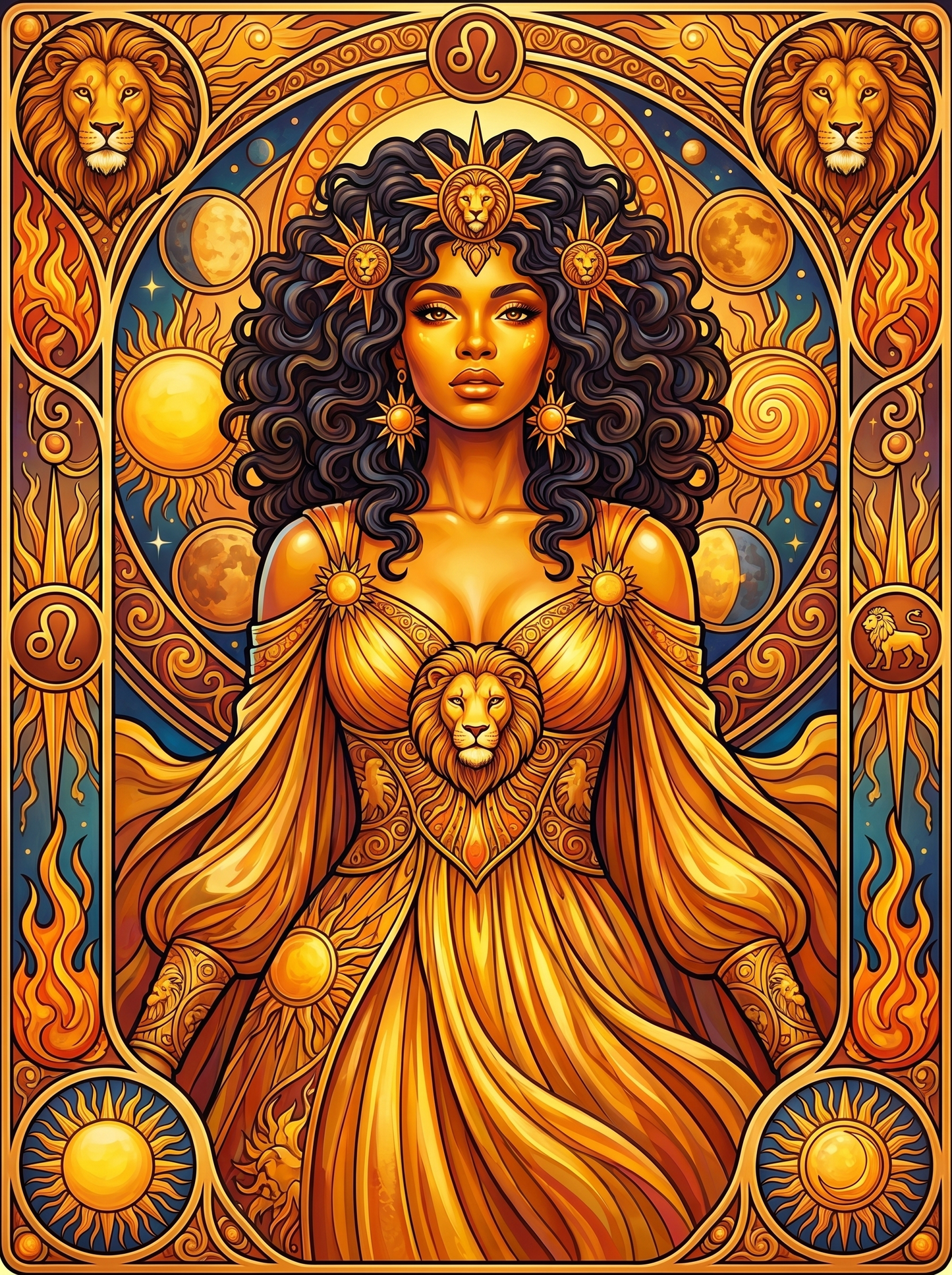 Leo Fire Lion Maiden (80 Colors)