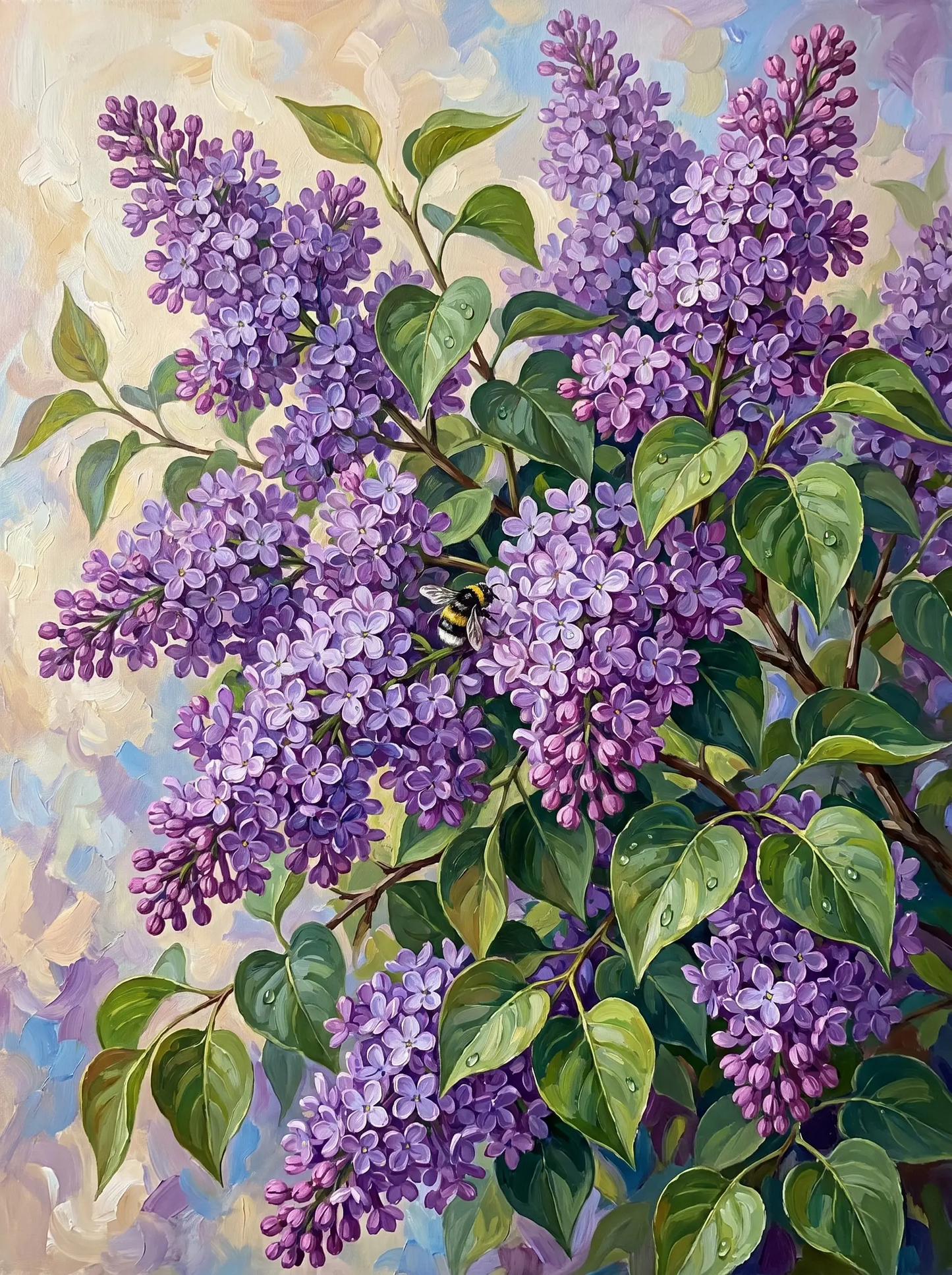 Lilac Branch Blooms (Diamond Painting)