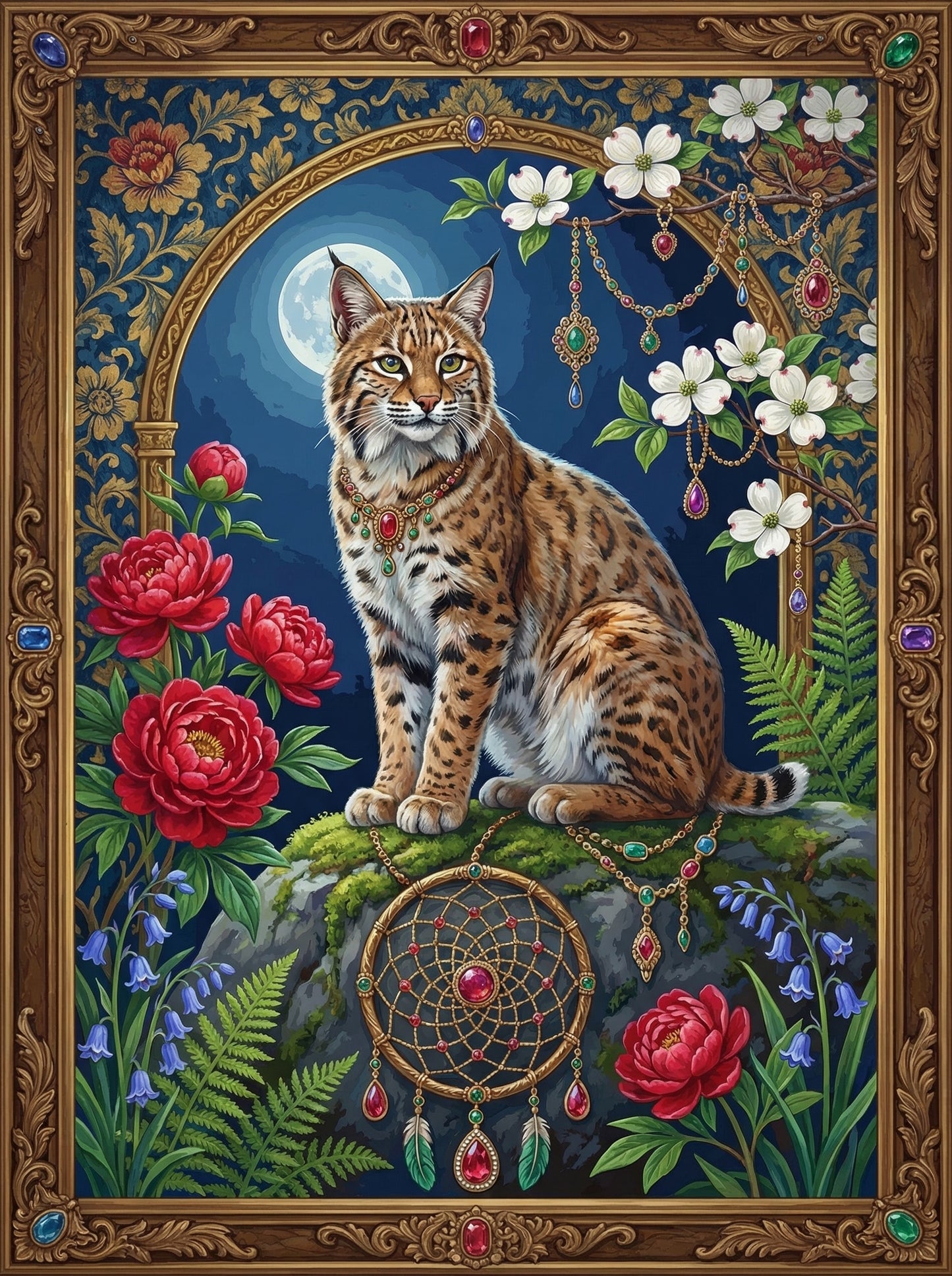 Lynx Dreamcatcher Moon (Diamond Painting) Diamond Painting kit