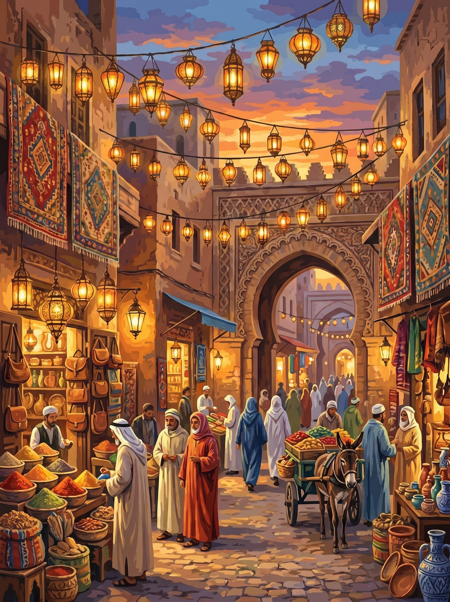 Marrakech Medina Souk (150 Color Diamond Painting)