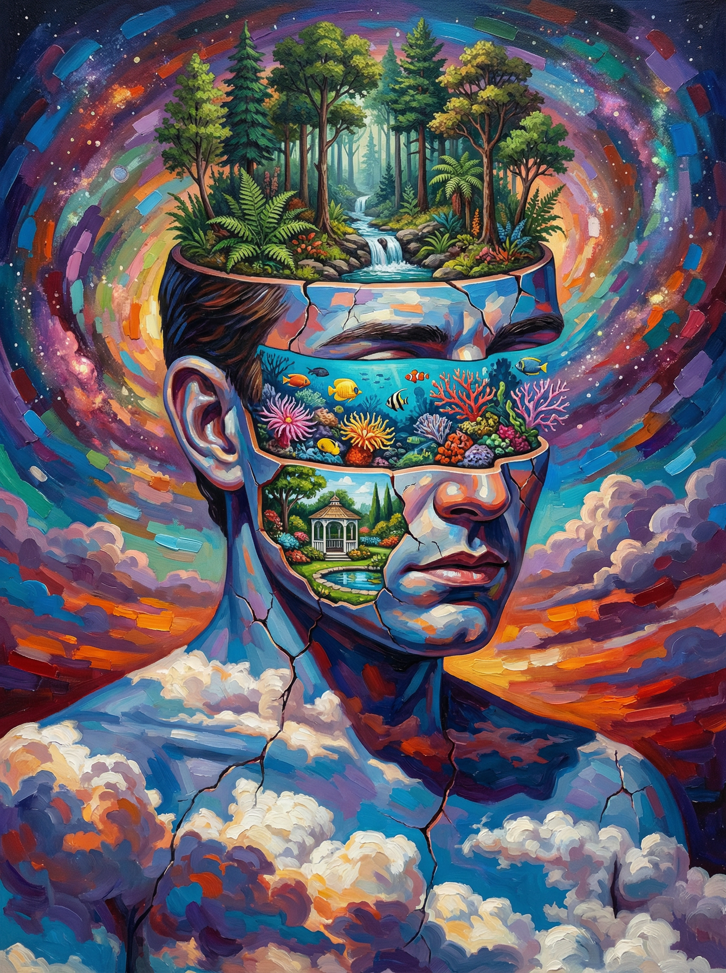 Mind Forest Celestial Portrait (100 Color Diamond Painting) Diamond Painting kit