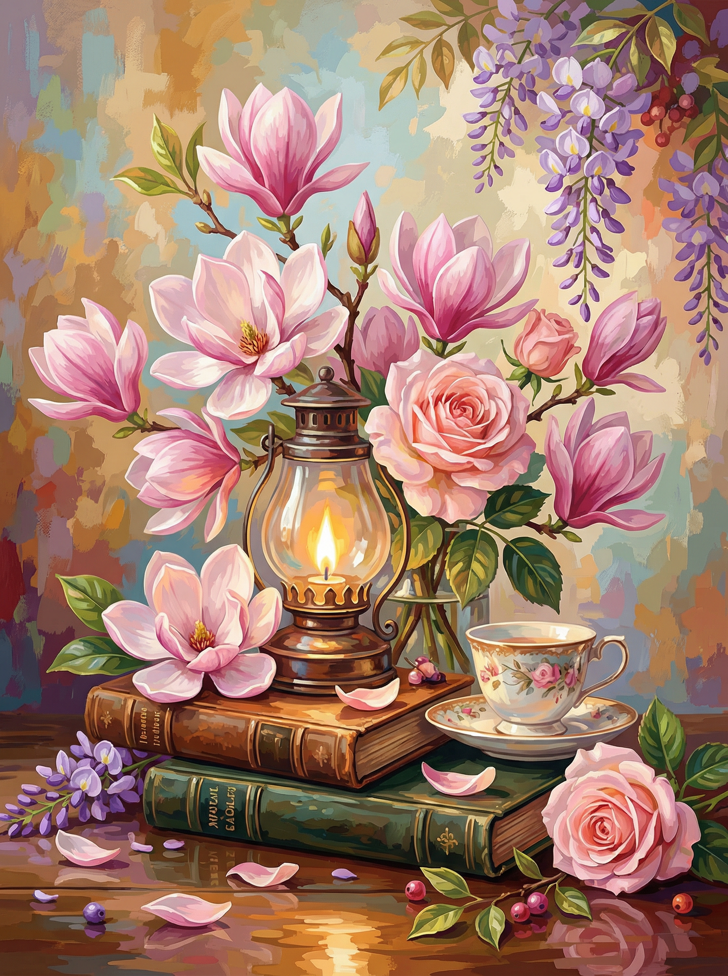 Magnolia Tea at Dusk (Diamond Painting)