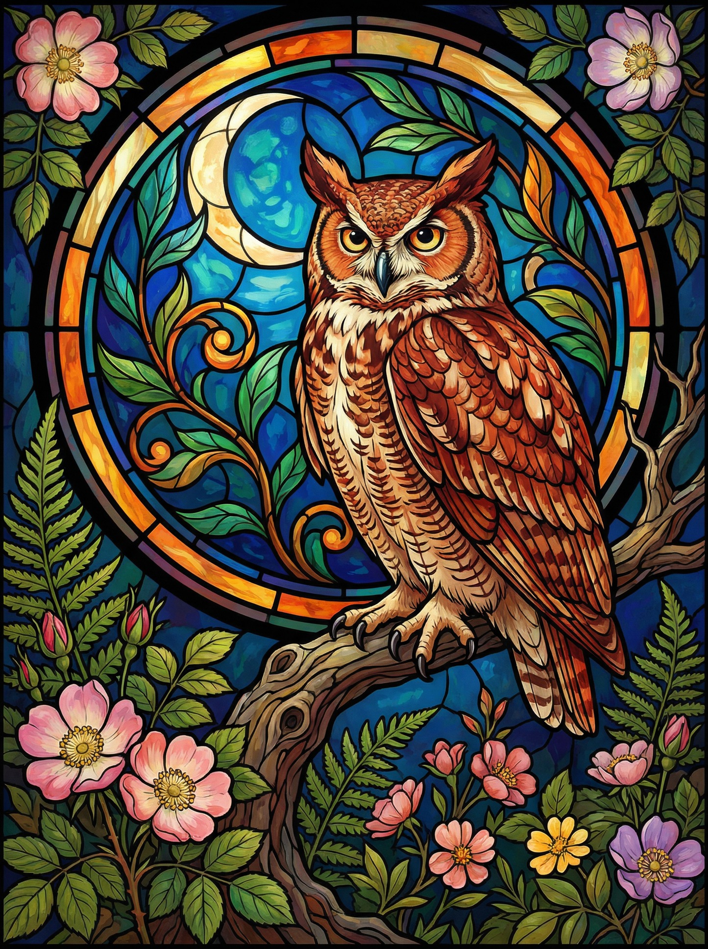 Moonlit Owl Garden (Diamond Painting) Diamond Painting kit