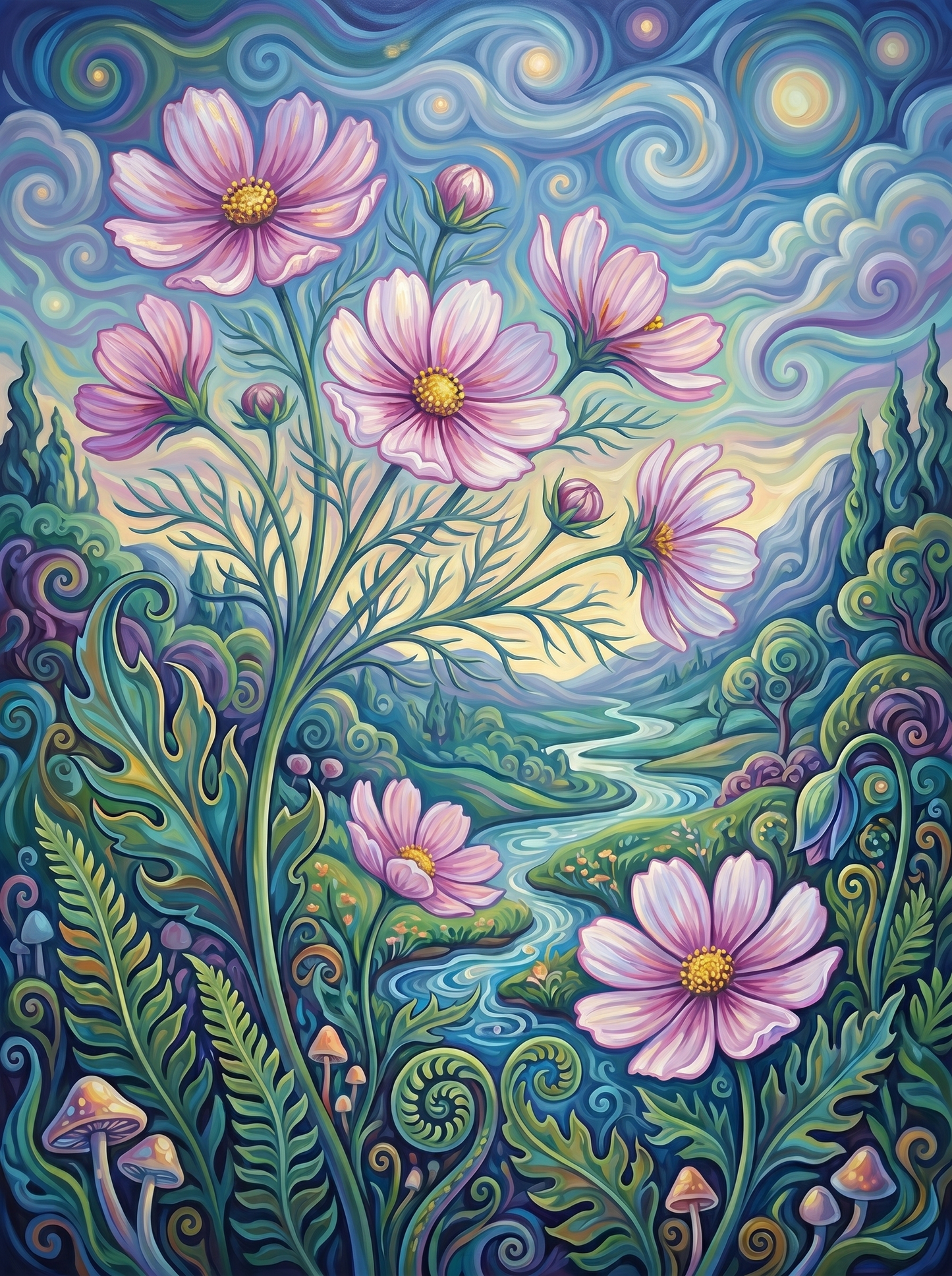 Moonlit Poppy as Cosmos (Diamond Painting)