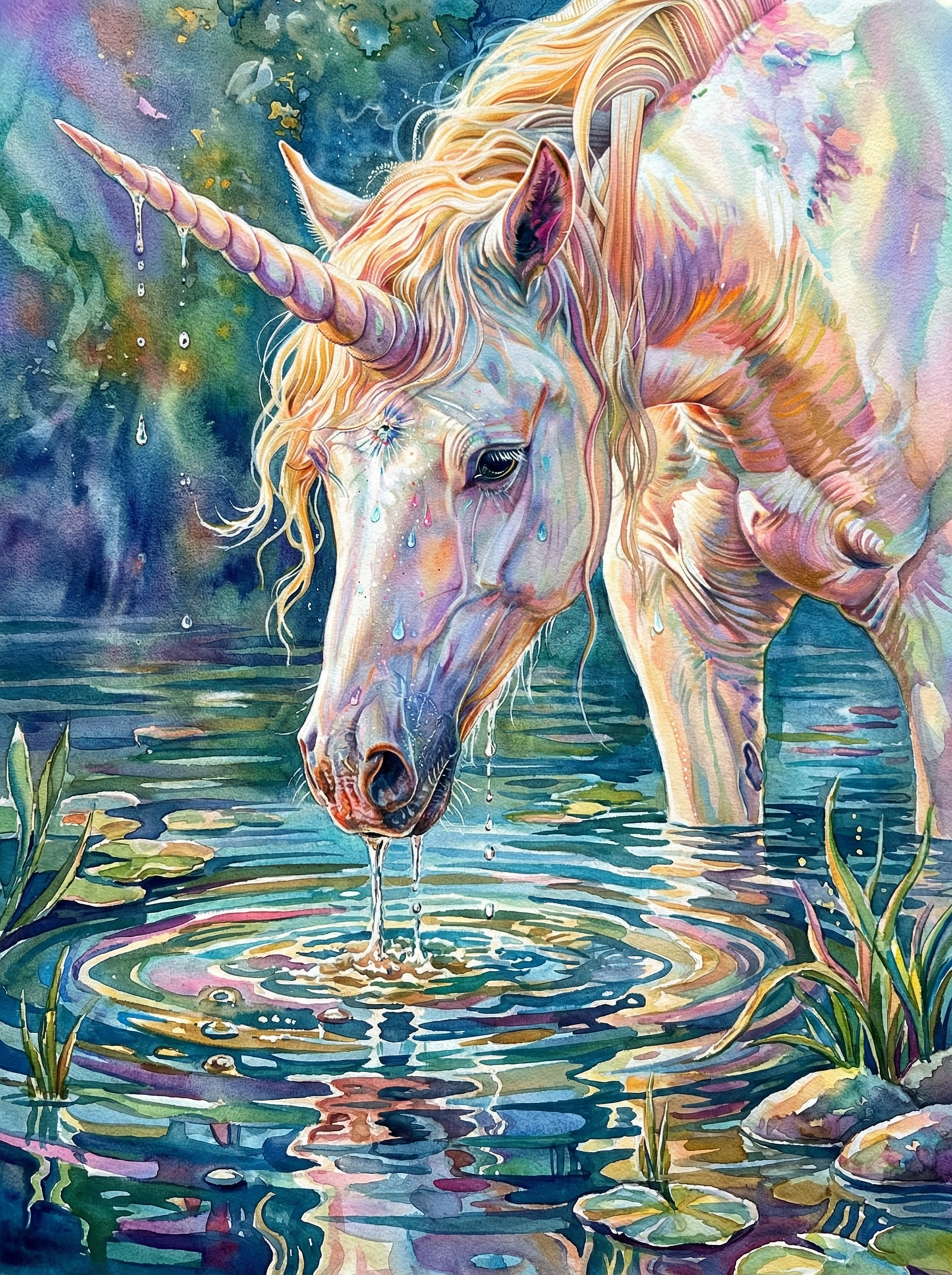 Mystical Unicorn Water (Diamond Painting)