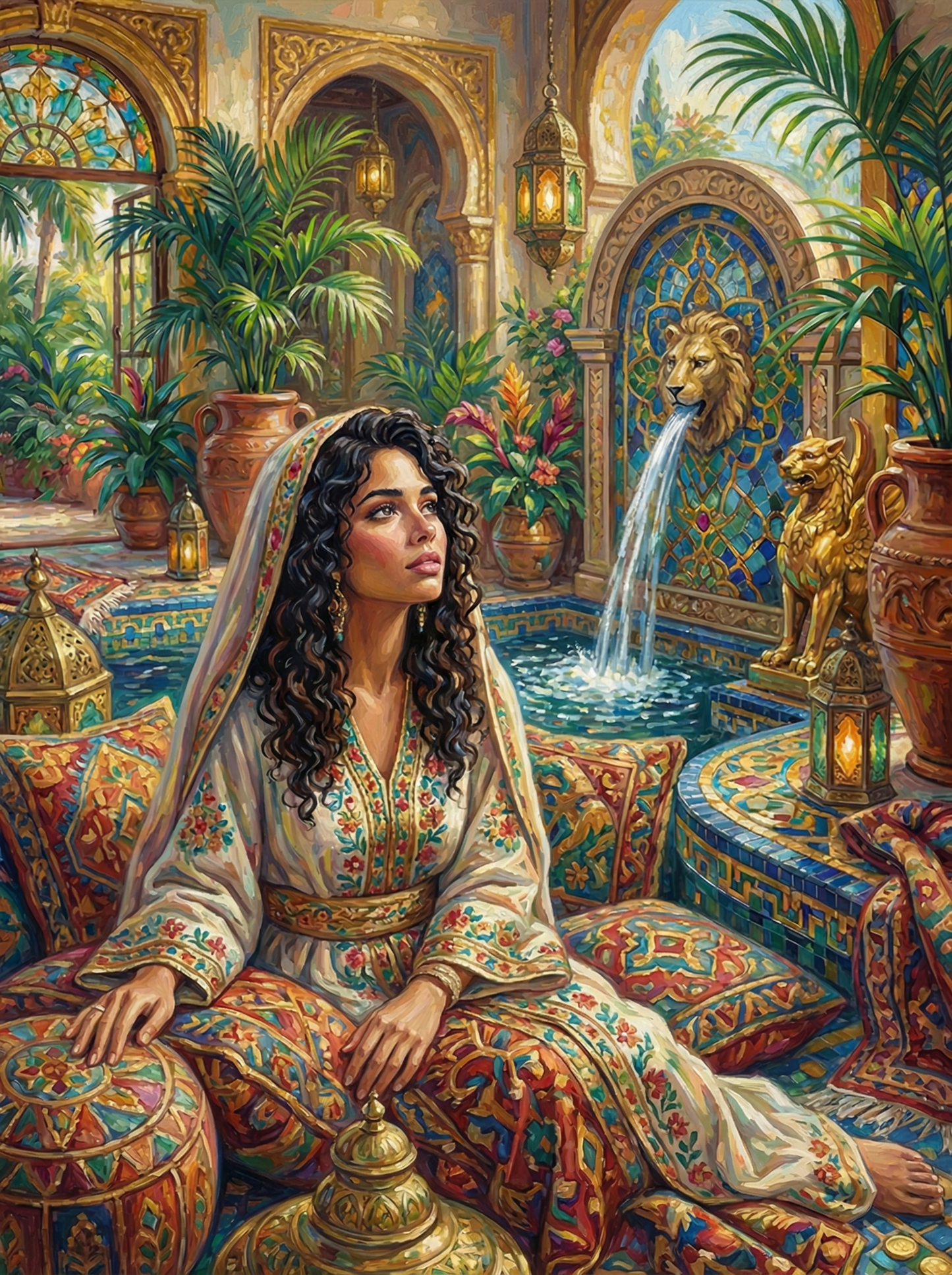 Ornate Eastern Sanctuary (100 Color Diamond Painting) Diamond Painting kit