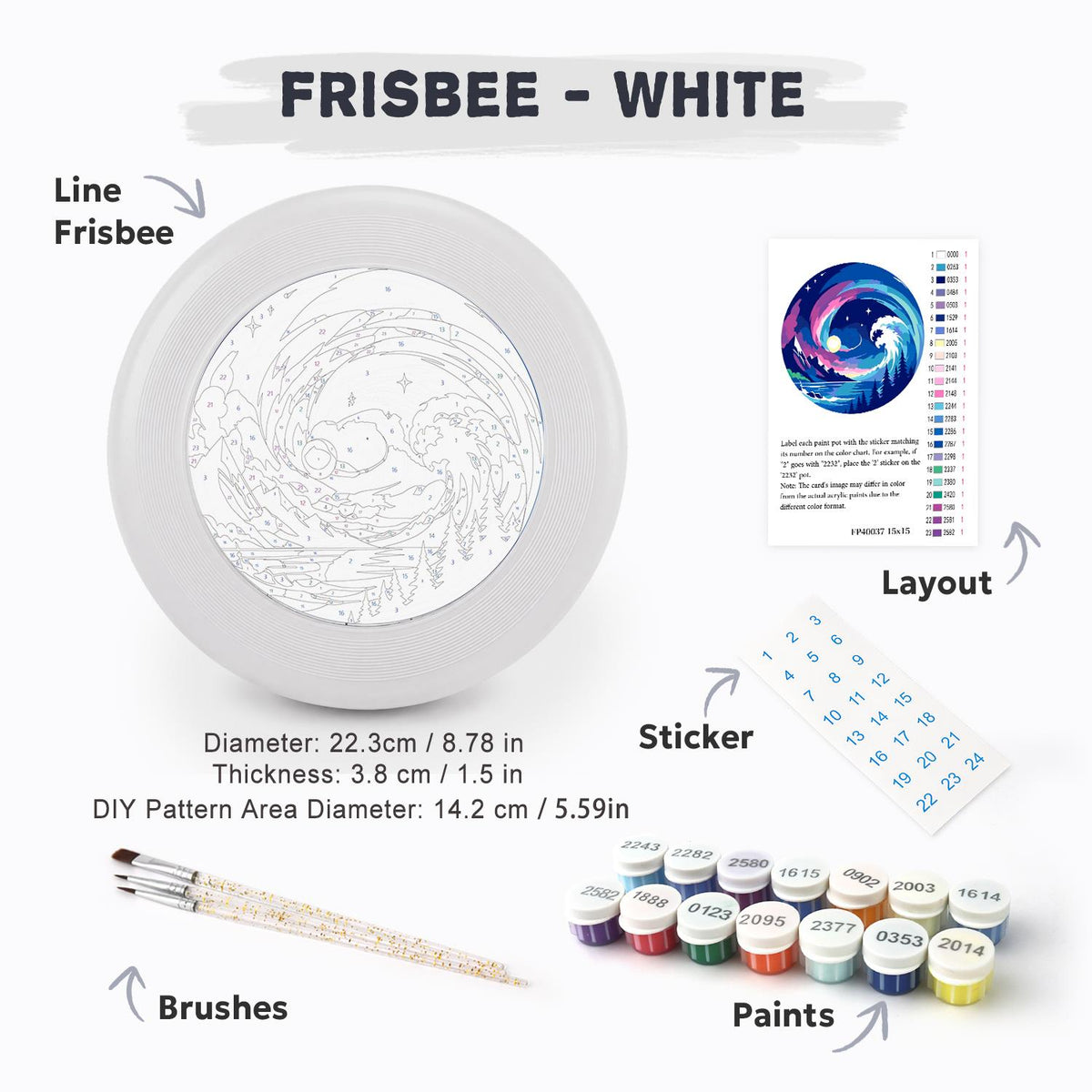 Cosmic Ocean Wave (Paint by Numbers Flying Disc)