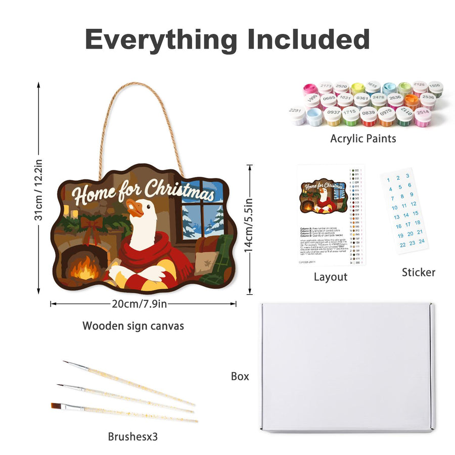 Hanging sign kit contents