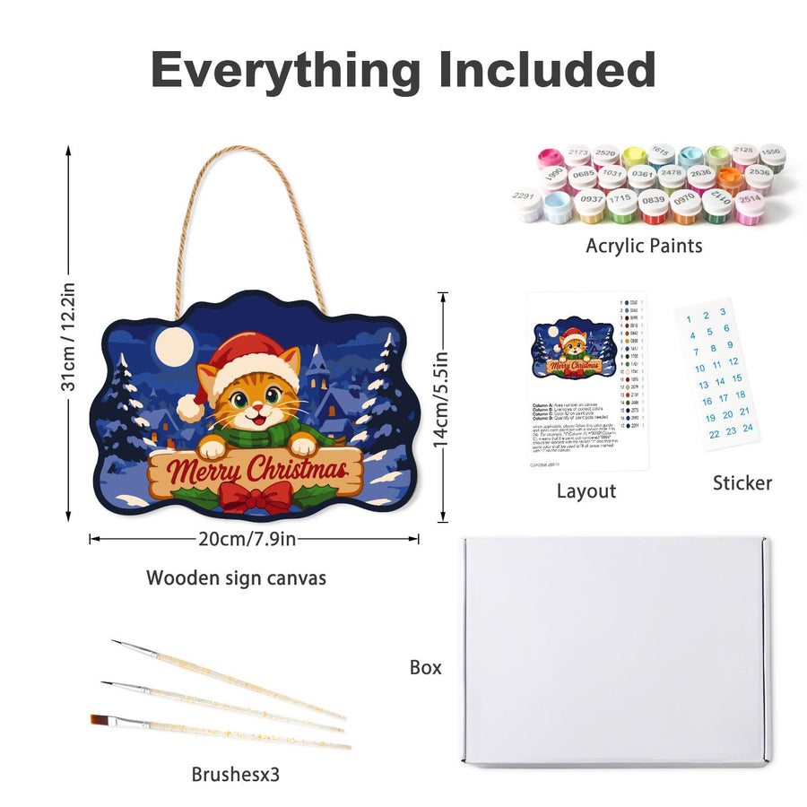 Hanging sign kit contents