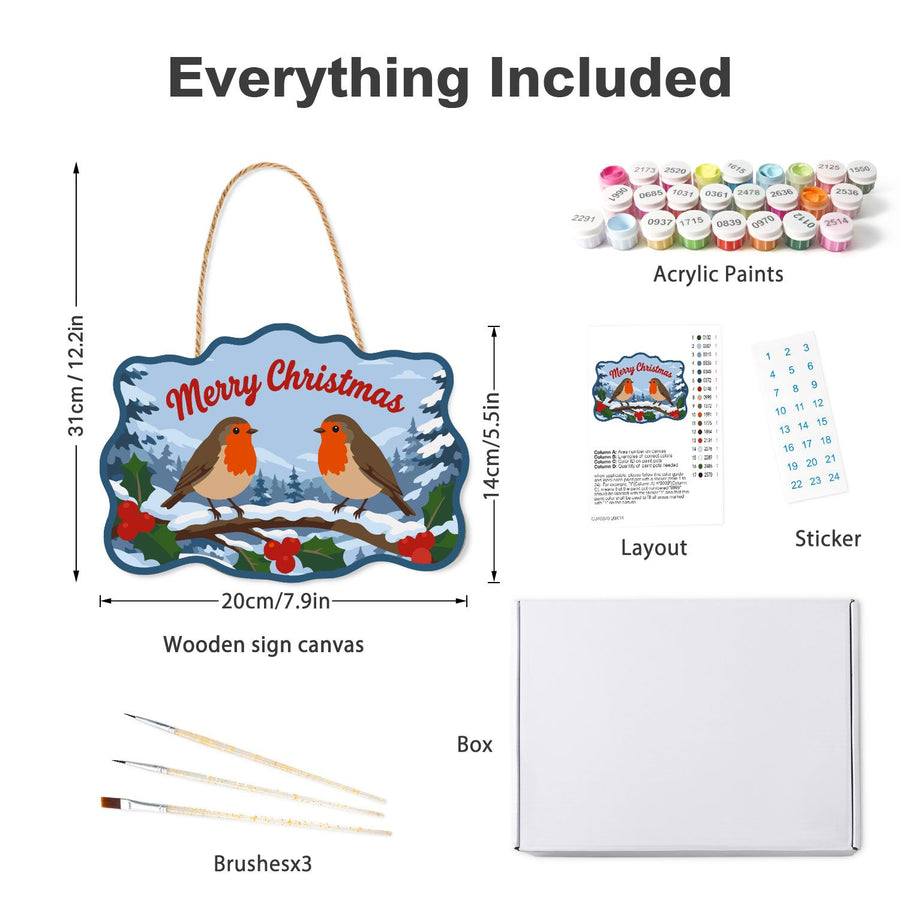 Hanging sign kit contents