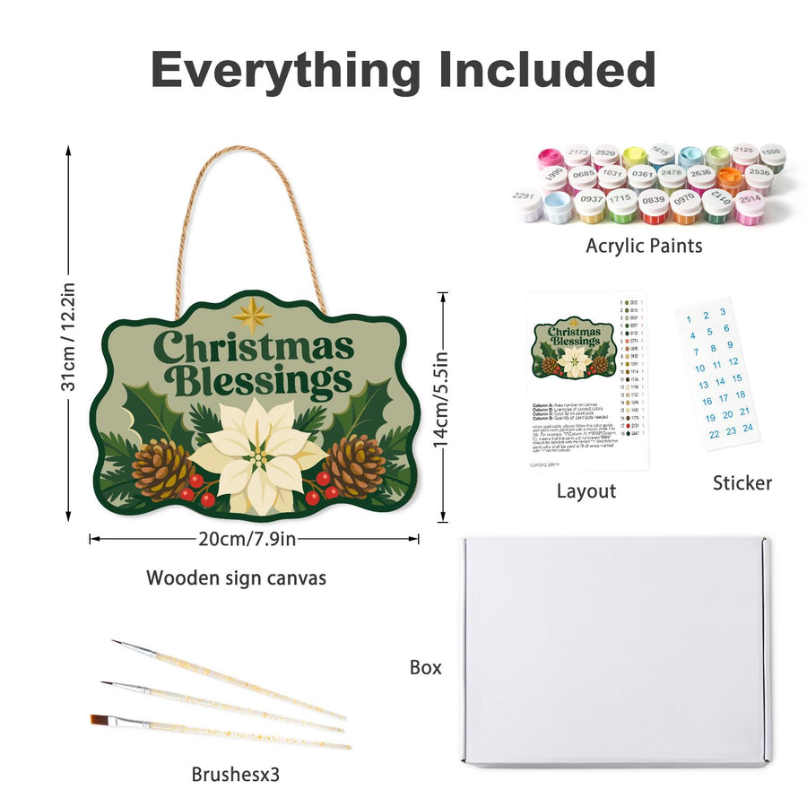 Hanging sign kit contents