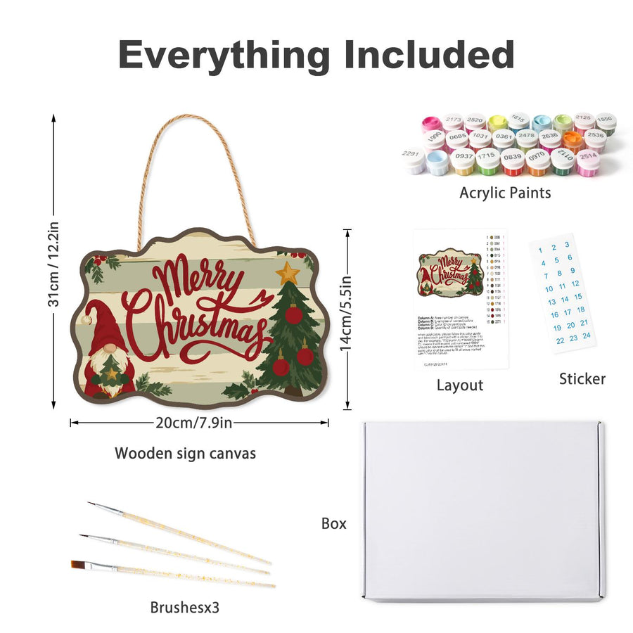 Hanging sign kit contents