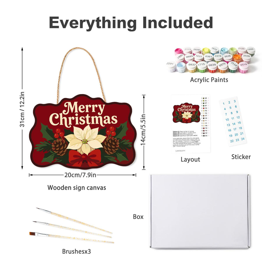 Hanging sign kit contents