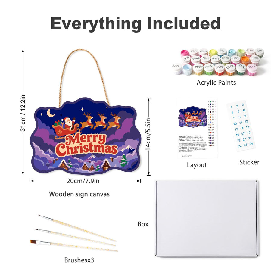 Hanging sign kit contents