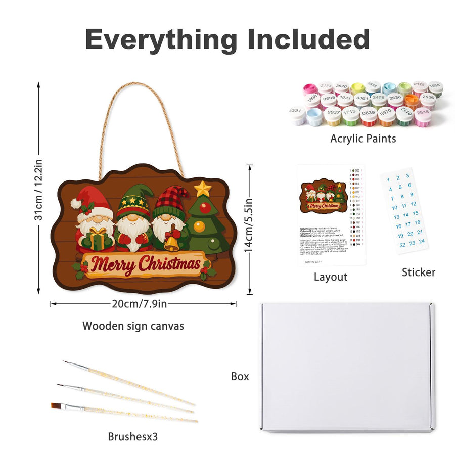 Hanging sign kit contents