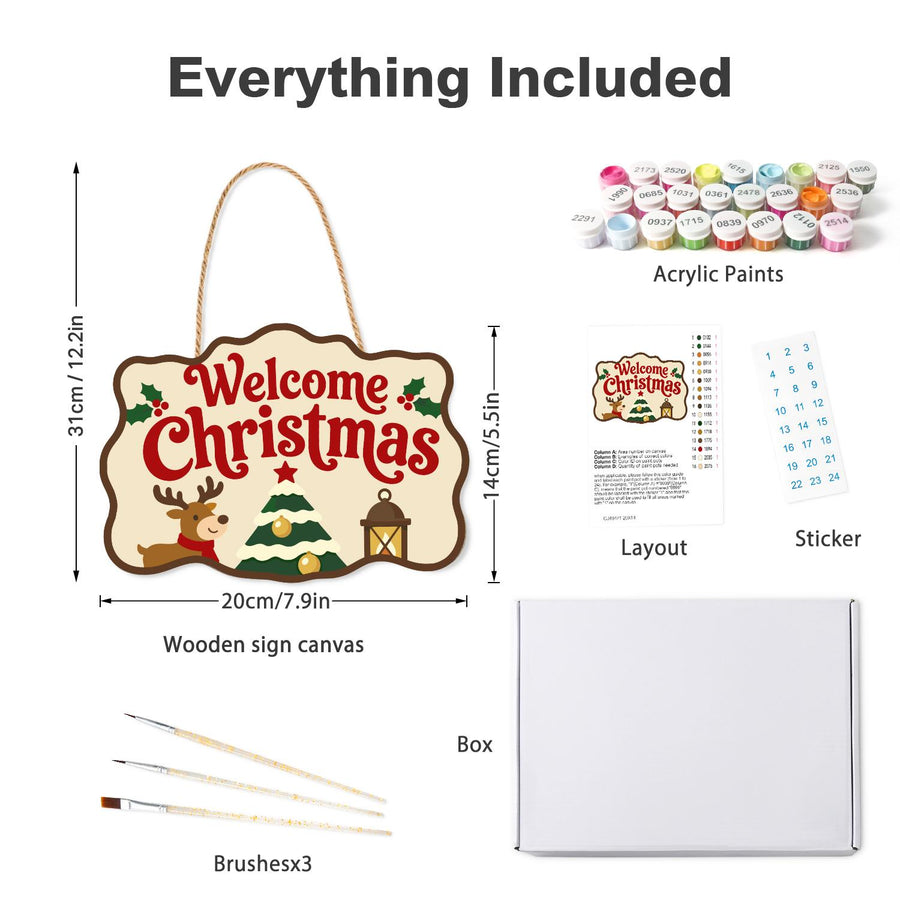 Hanging sign kit contents