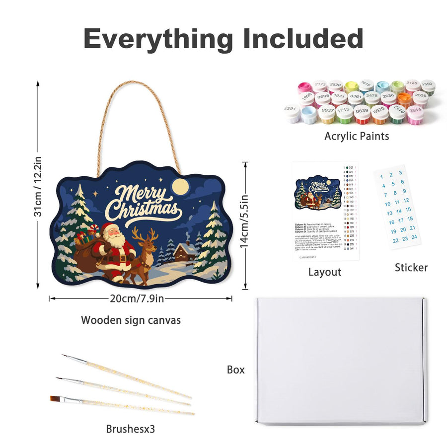 Hanging sign kit contents