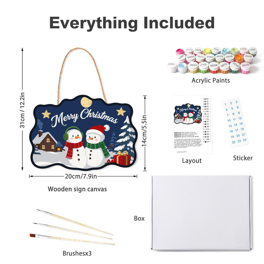 Hanging sign kit contents