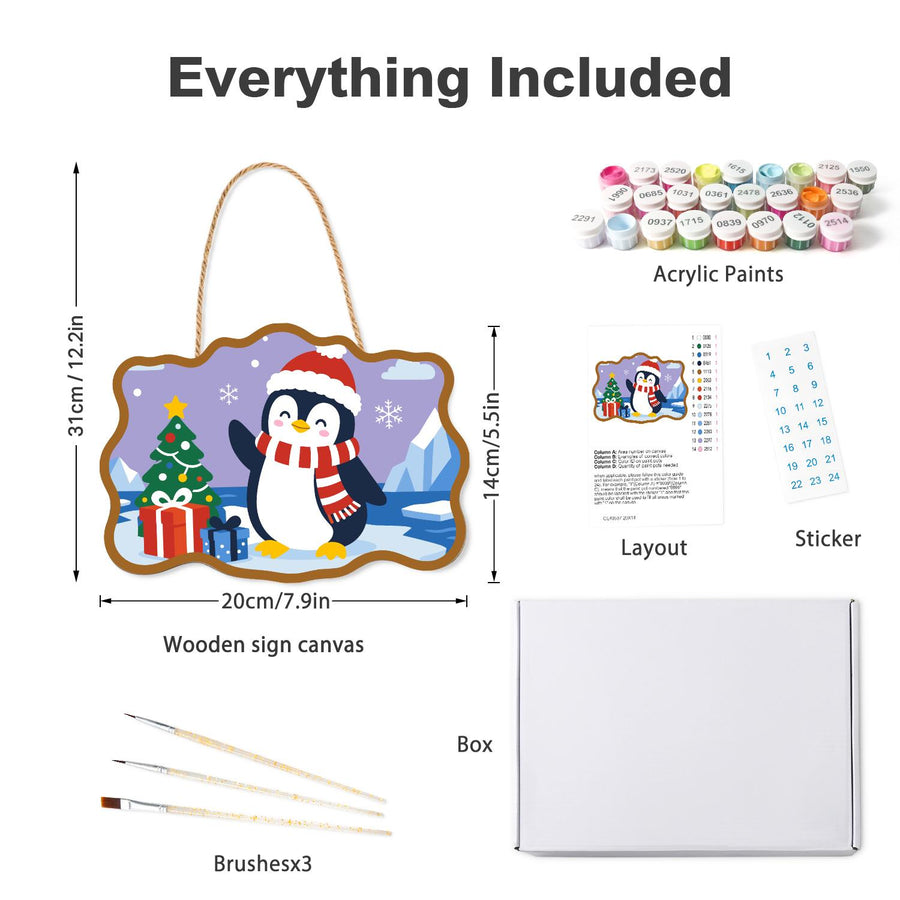 Hanging sign kit contents