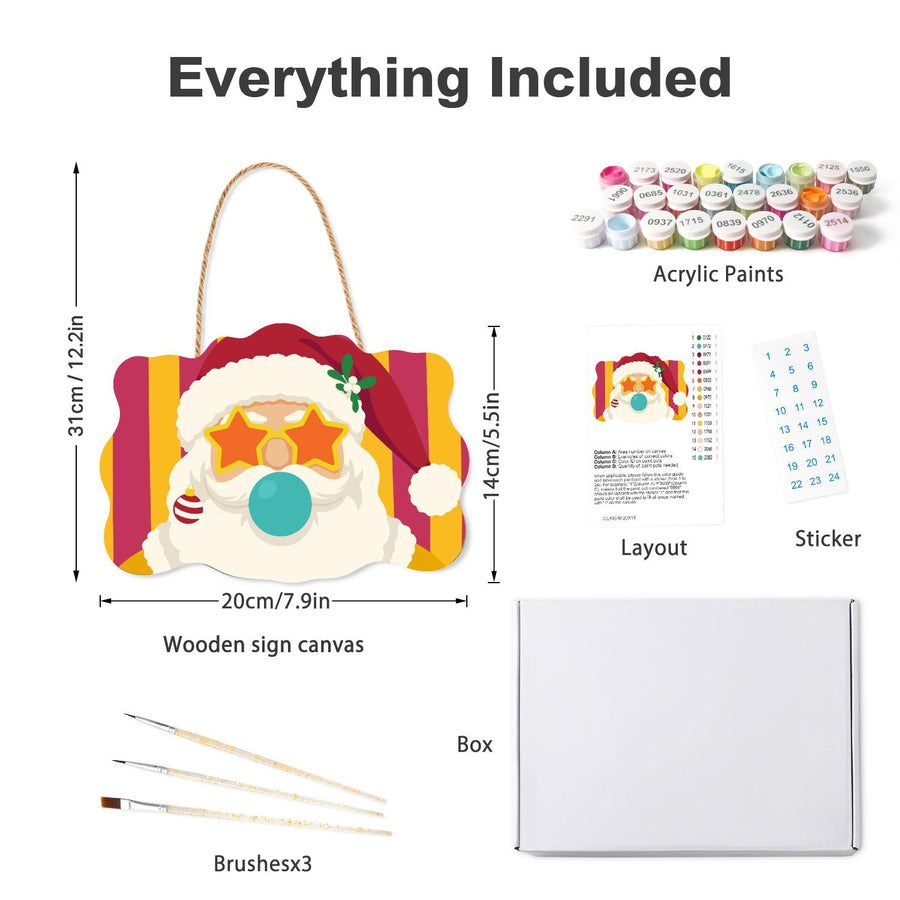 Hanging sign kit contents